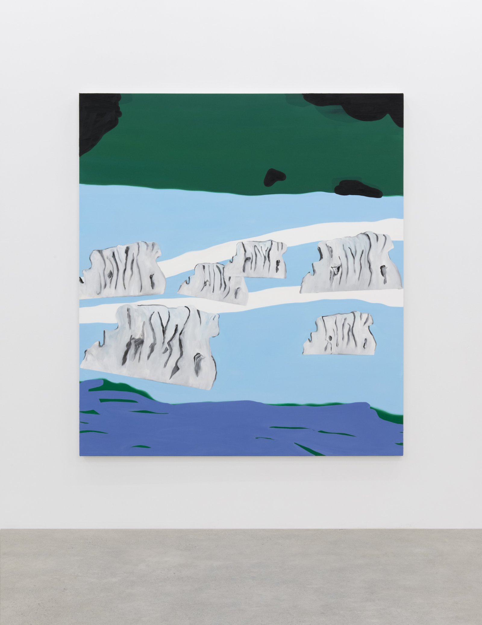 ​Elizabeth McIntosh, Icebergs, 2017, oil on canvas, 73 x 65 in. (186 x 165 cm) by Elizabeth McIntosh