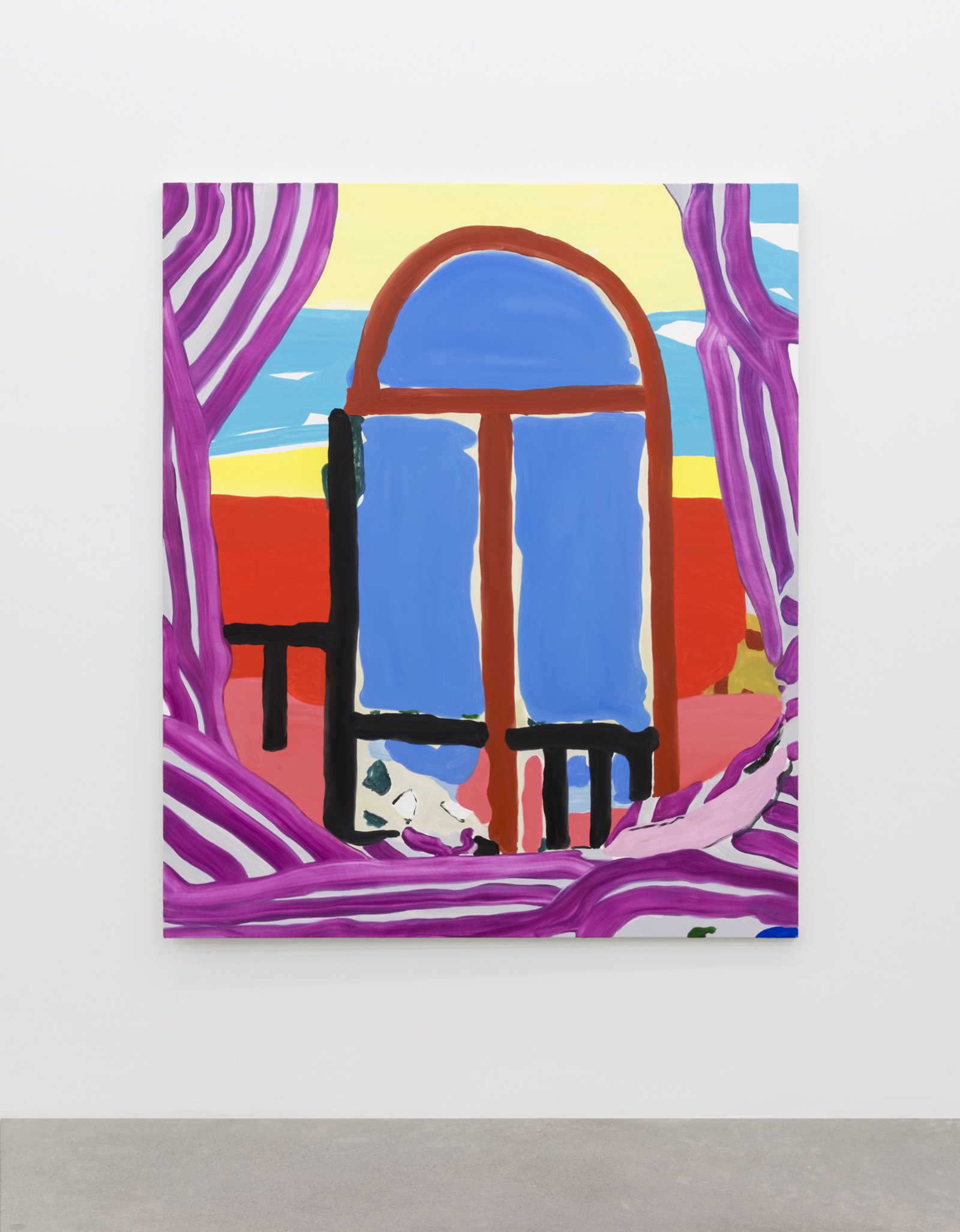 ​Elizabeth McIntosh, Prop Window, 2017, oil on canvas, 69 x 58 in. (176 x 148 cm) by Elizabeth McIntosh