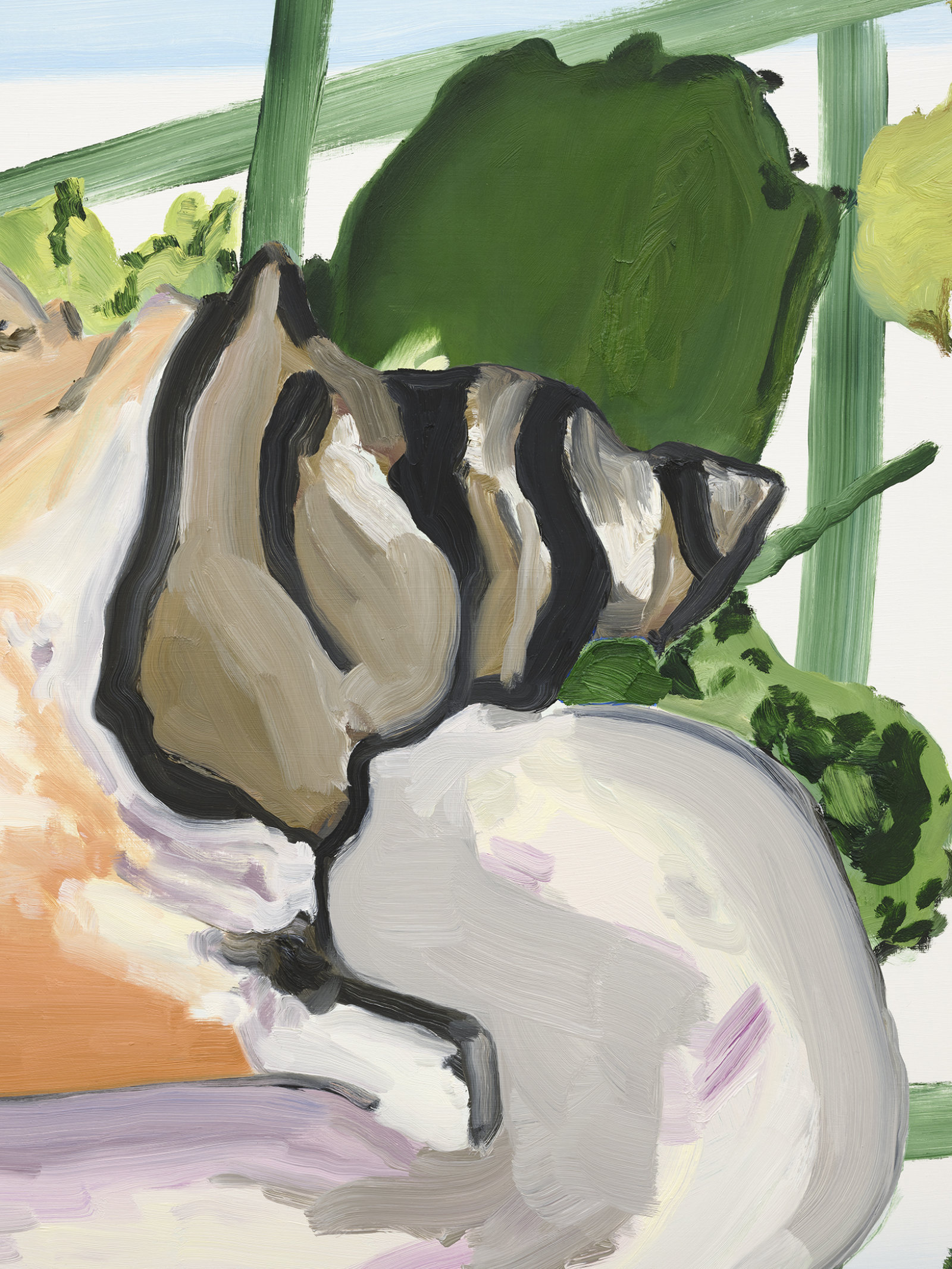 Elizabeth McIntosh, Conch (detail), 2019, oil on canvas, 65 x 85 in. (165 x 216 cm)