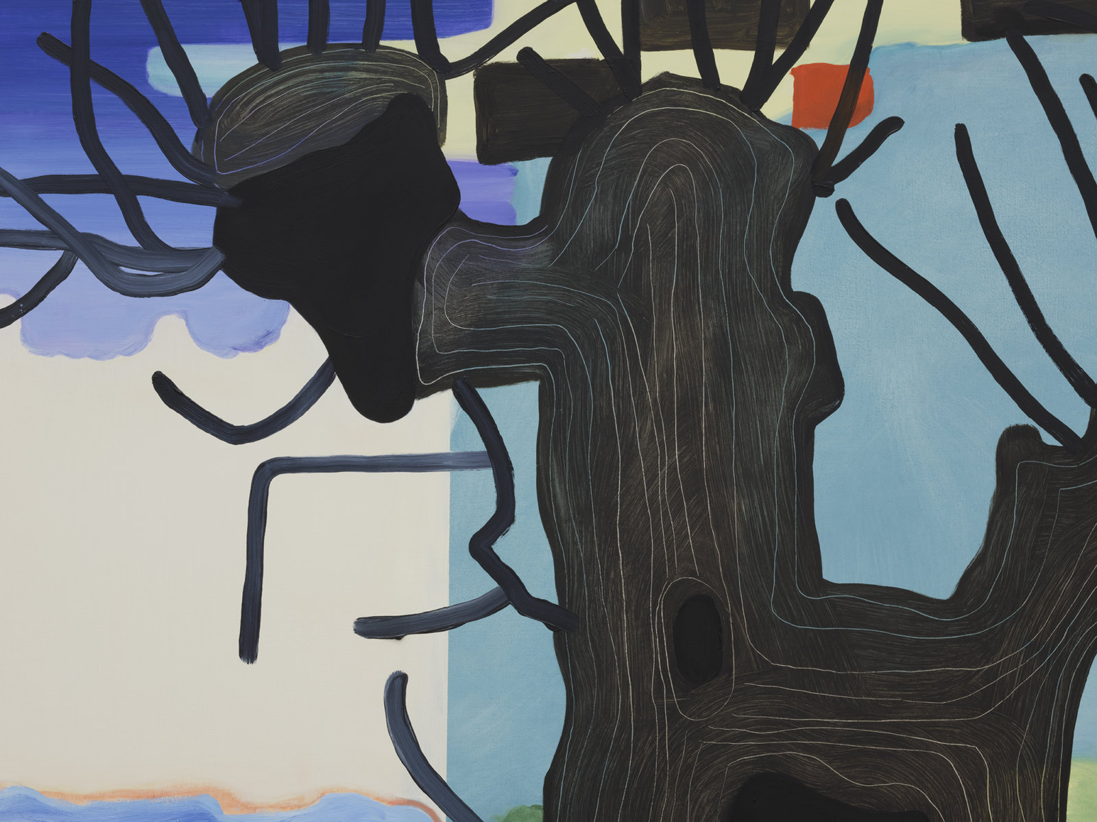 Elizabeth McIntosh, Knobby Tree (detail), 2019, oil on canvas, 73 x 67 in. (185 x 170 cm)