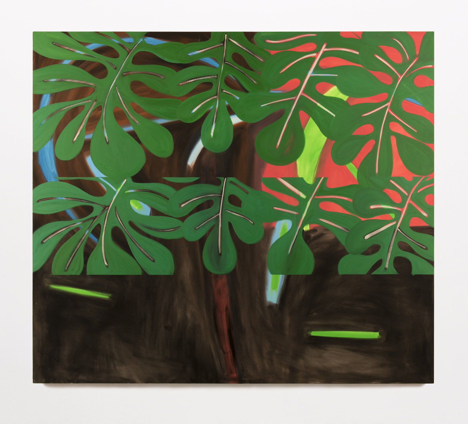 Elizabeth McIntosh, The Leaves, 2014, oil on canvas, 75 x 85 in. (191 x 216 cm)