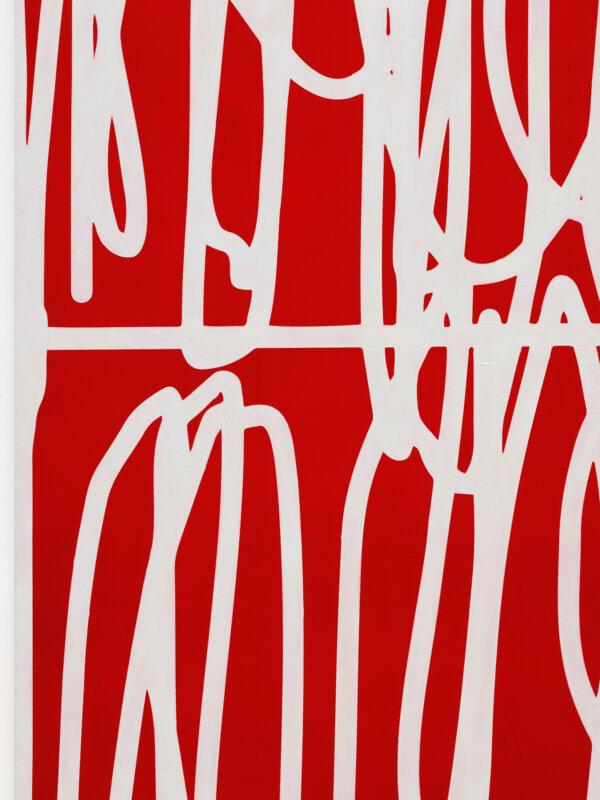 Elizabeth McIntosh, Reflect ﻿(detail), 2023, oil and flashe on canvas, 73 x 67 in. (185 x 170 cm)