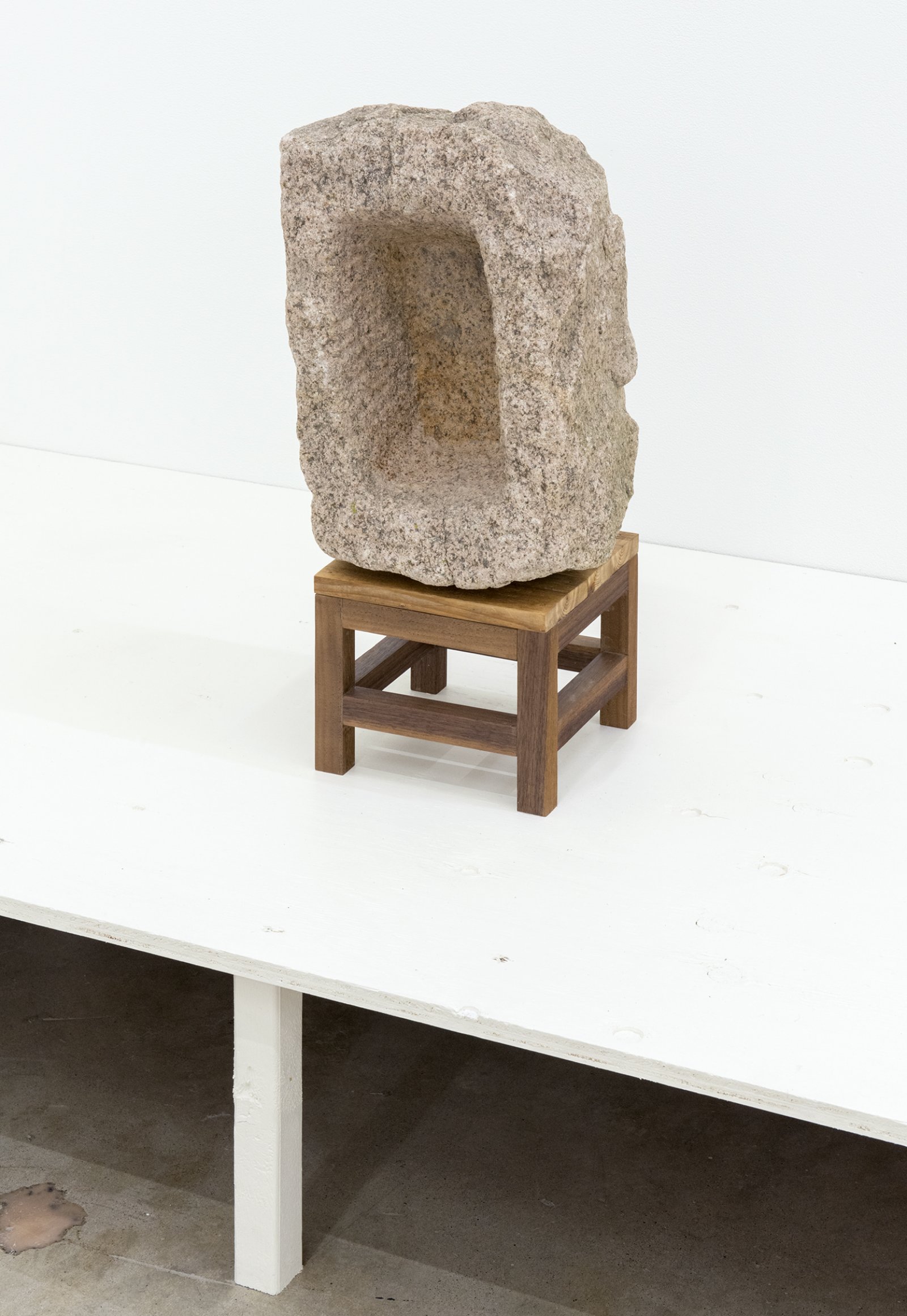Gareth Moore, Antique Stone 03, 2013, hand carved antique granite, wood, 21 x 11 x 8 in. (53 x 27 x 20 cm) by Ashes Withyman