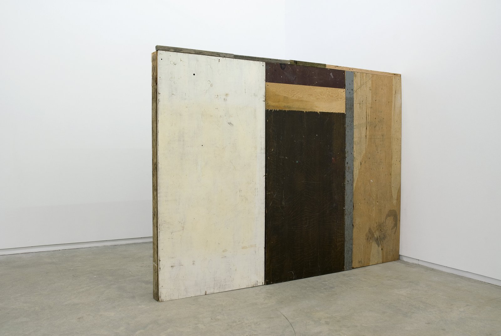 Gareth Moore, Piss Wall from Uncertain Pilgrimage, 2009, found wood, tile, 73 x 100 x 5 in. (186 x 253 x 13 cm)   by Ashes Withyman