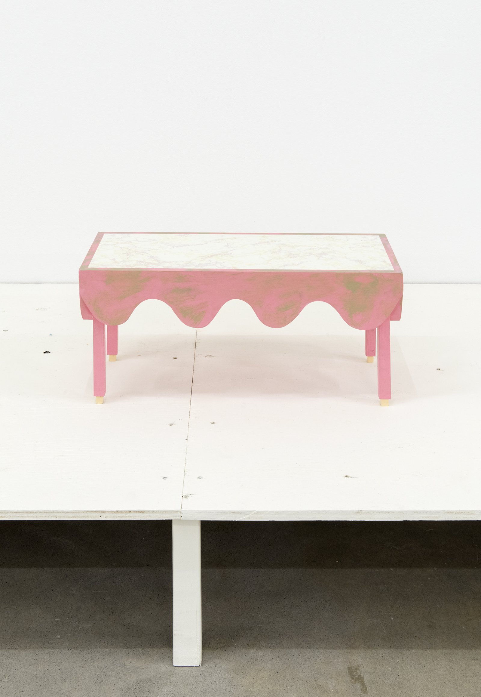 Gareth Moore, WP-03 sl, 2013, wood, paint, shelf liner, 10 x 21 x 9 in. (26 x 53 x 23 cm)   by Ashes Withyman