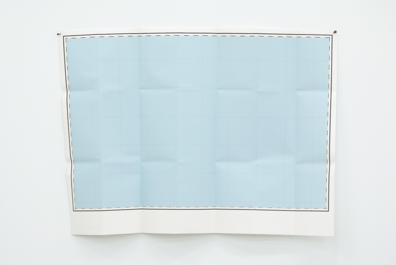 Ashes Withyman, Map (from Uncertain Pilgrimage), 2006–2009, paper map, 22 x 30 in. (55 x 76 cm)
