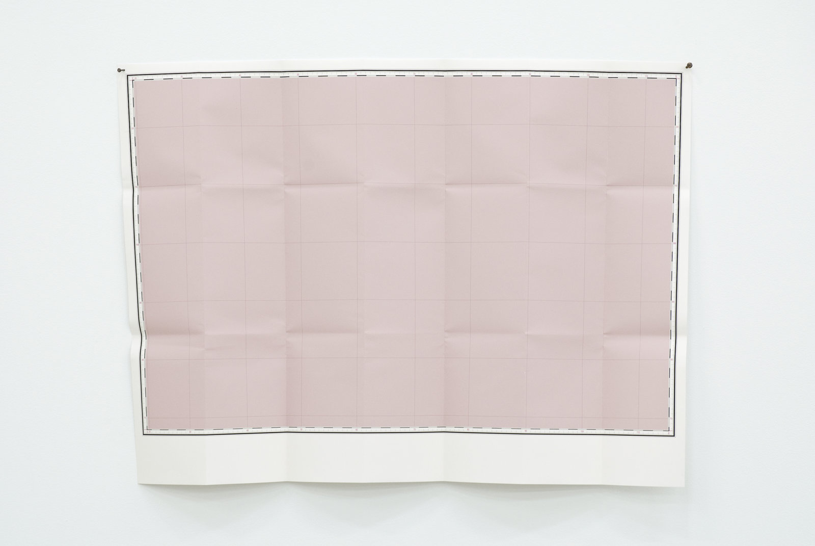 Ashes Withyman, Map (from Uncertain Pilgrimage), 2006–2009, paper map, 22 x 30 in. (55 x 76 cm)