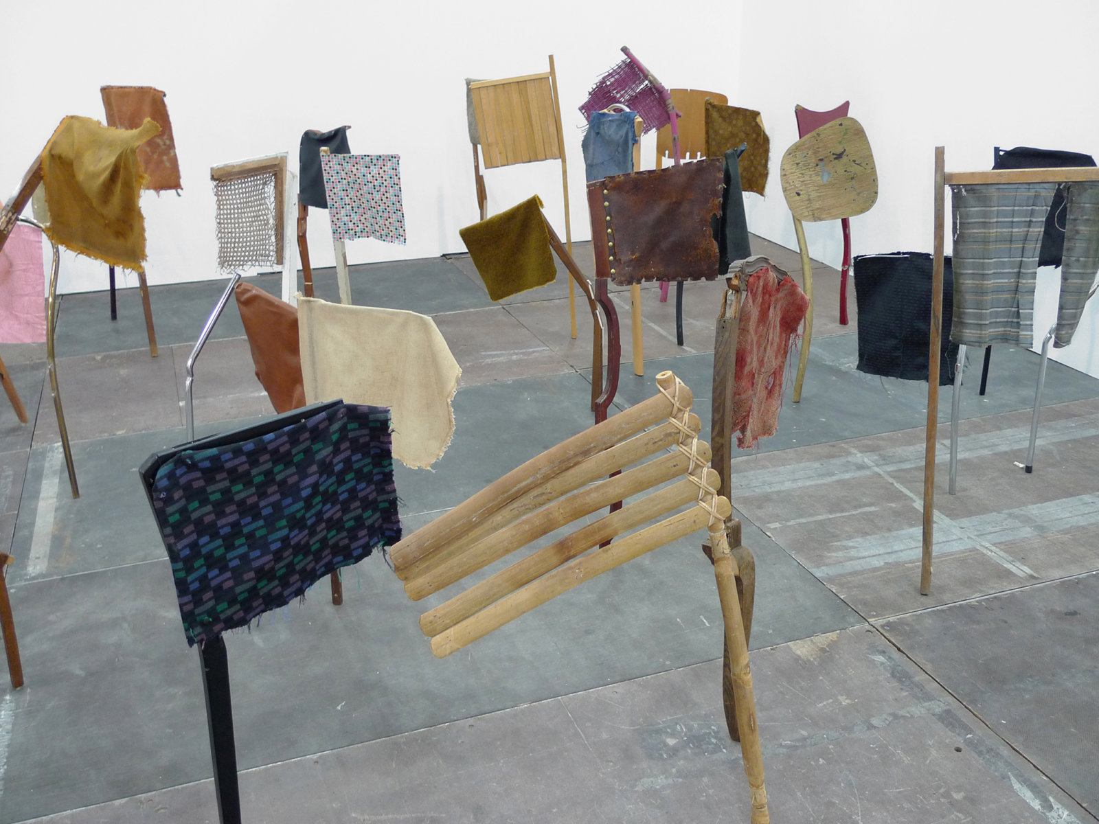Ashes Withyman, Neither Here Nor There, 2009, textile, wood, plastic and metal, dimensions variable