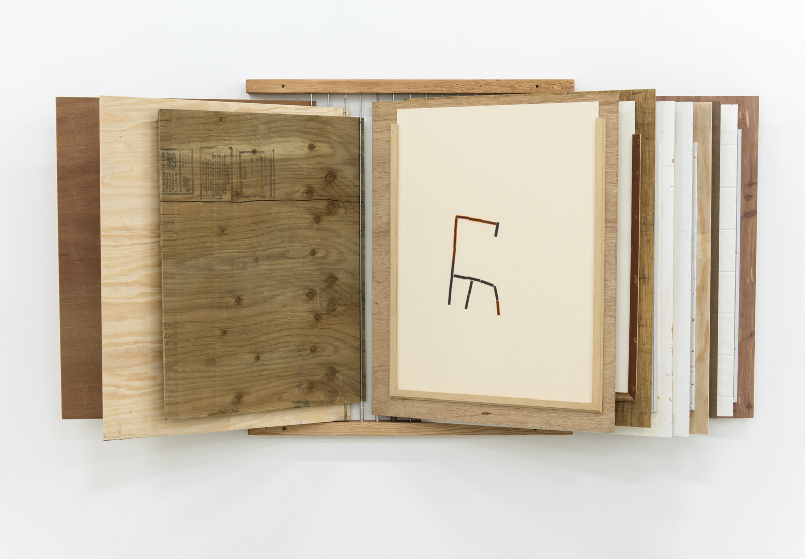 Ashes Withyman, Unclassified symbol, 2013, match strike pads on paper, 34 x 27 in. (85 x 69 cm)