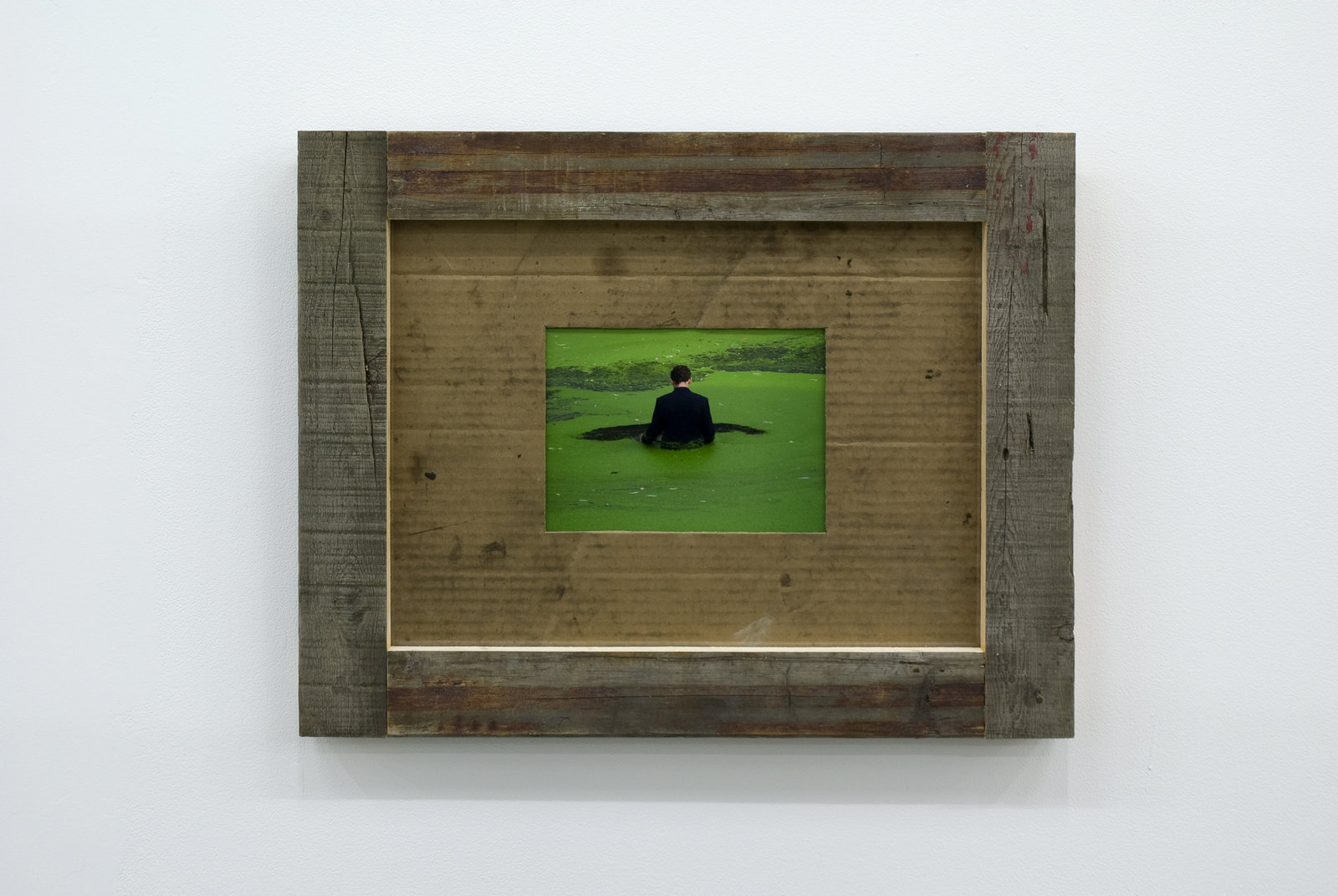 Ashes Withyman, Untitled from Uncertain Pilgrimage, 2006-2009, lightjet print, found wood frame, cardboard, 17 x 22 x 2 in. (44 x 55 x 4 cm)
 