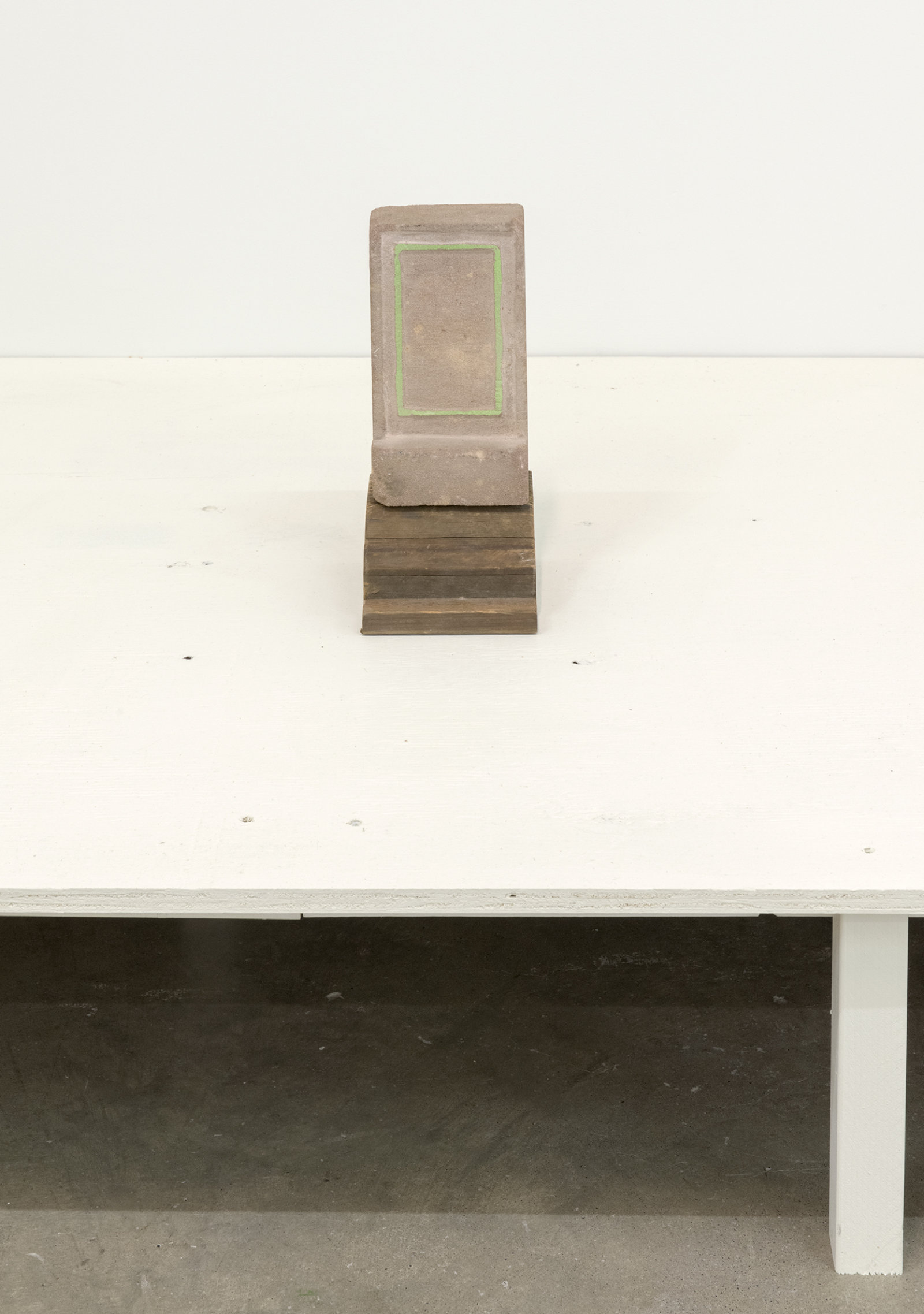 Ashes Withyman, nS05, 2013, brick, paint, wood, 12 x 5 x 5 in. (29 x 12 x 13 cm)  