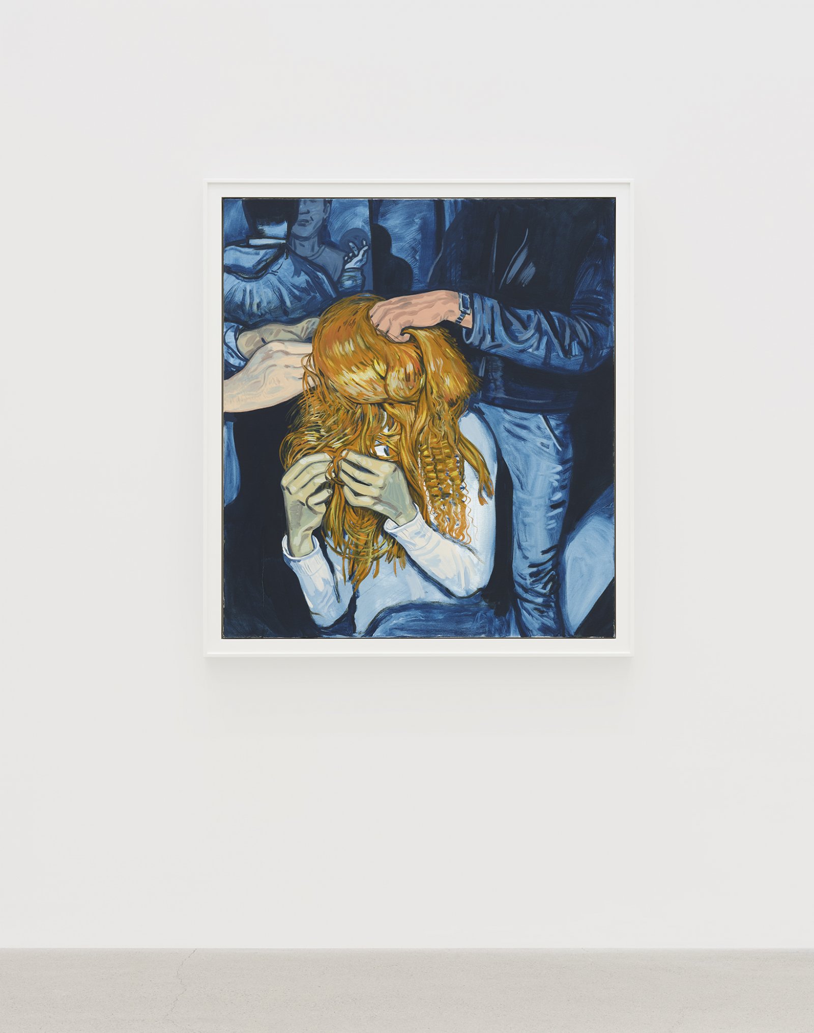 ​Damian Moppett, Hairdo, 2020, oil on canvas, 51 x 45 in. (128 x 115 cm) by Damian Moppett