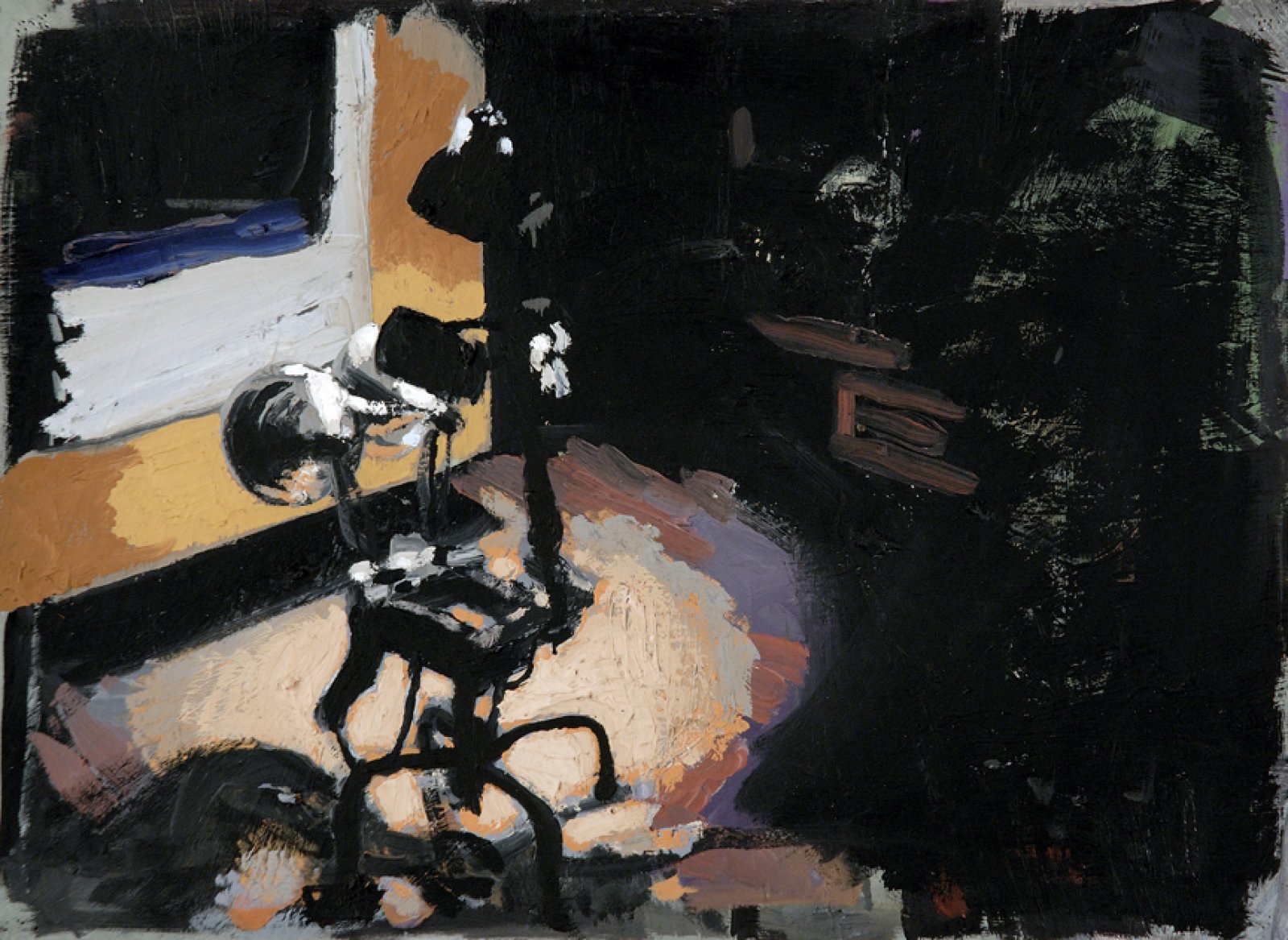 Damian Moppett, Lamps, 2006, oil on paper, 19 x 24 in. (48 x 61 cm) by Damian Moppett