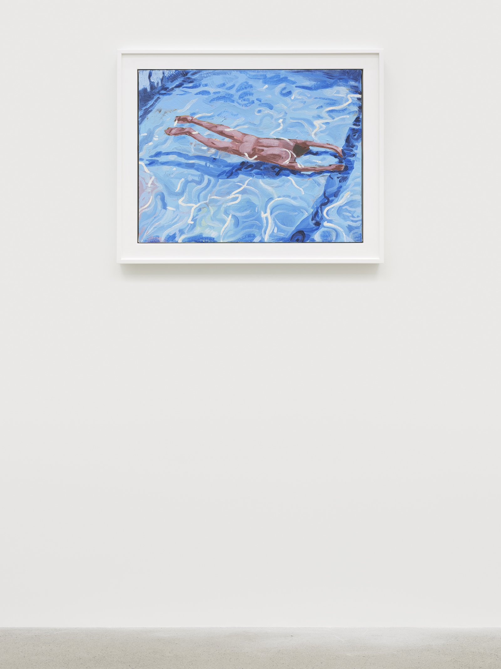 ​Damian Moppett, Untitled (Blue Pool), 2020, oil on canvas, 20 x 25 in. (51 x 64 cm) by Damian Moppett