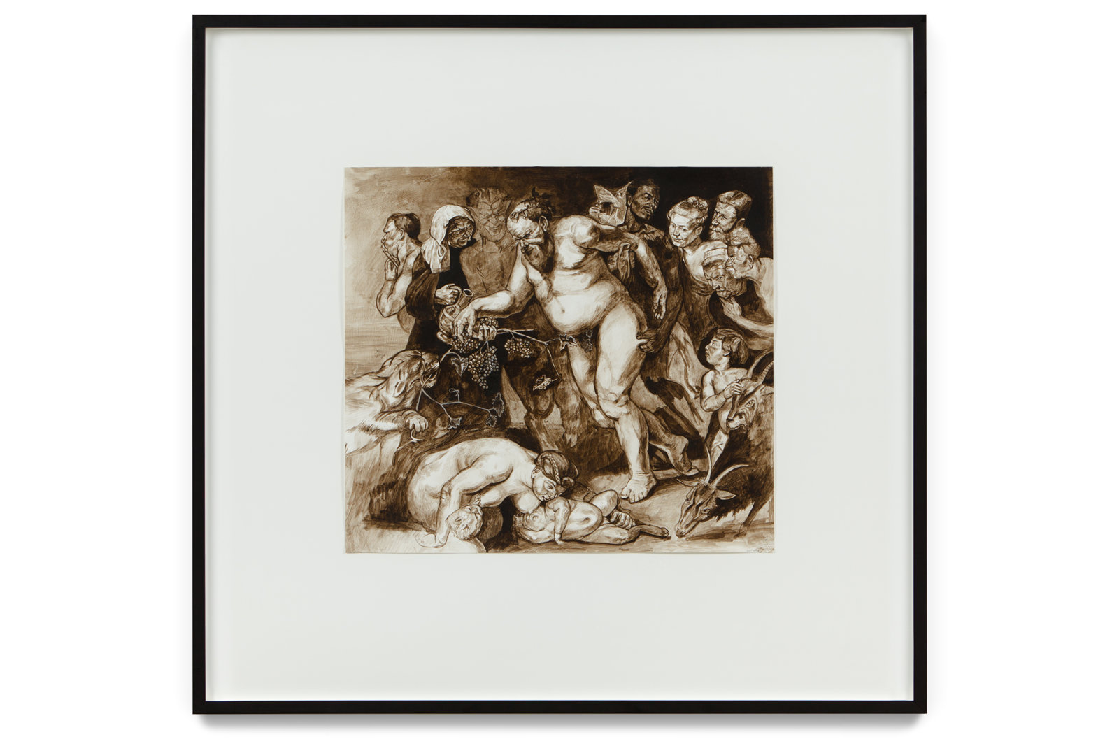 Damian Moppett, Drunken Silenius (After Rubens), 2002, oil on paper, 34 x 35 in. (85 x 89 cm)