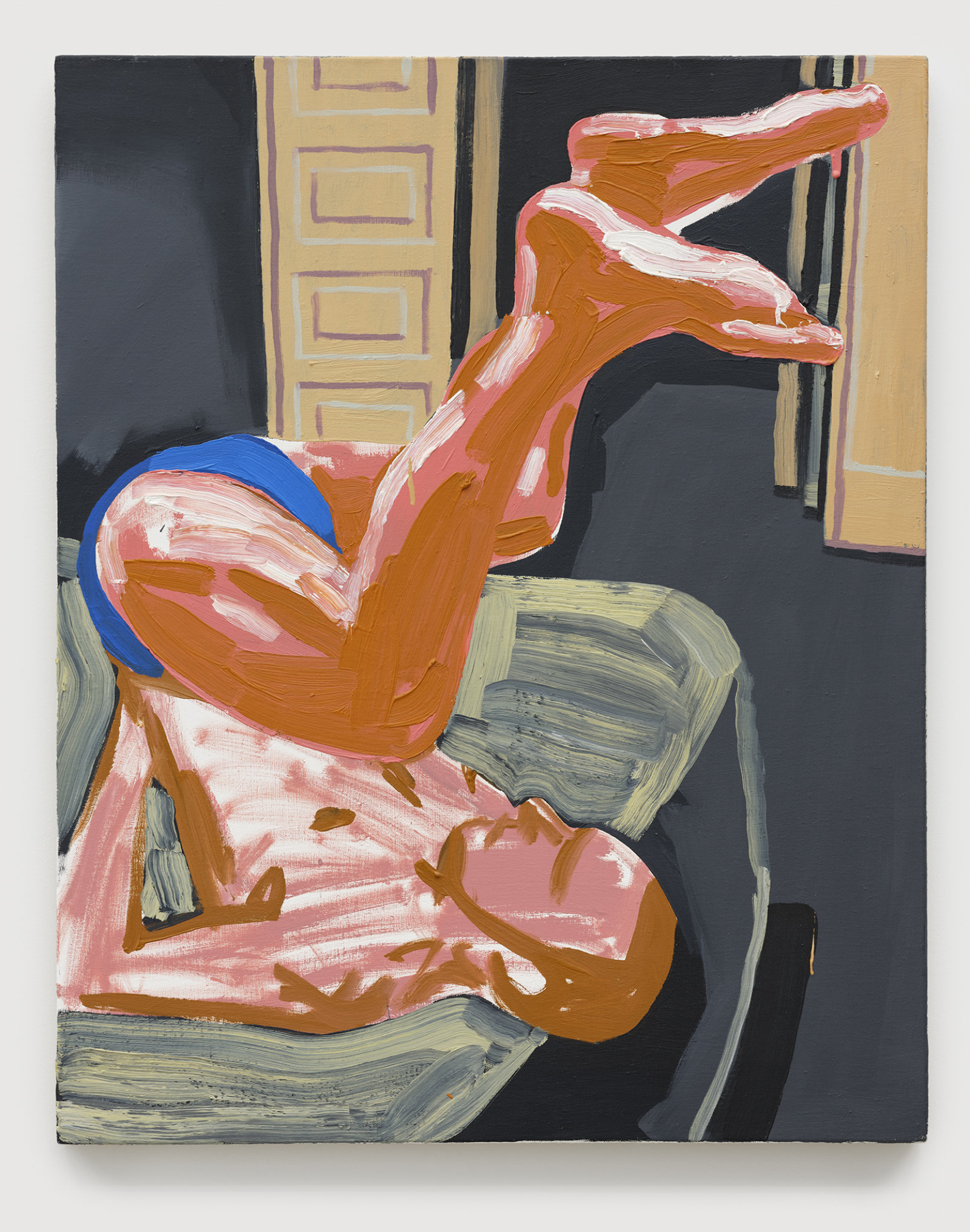 Damian Moppett, Figure Study for Acrobat in Bedroom, 2008, oil on linen, 30 x 24 in. (76 x 61 cm)