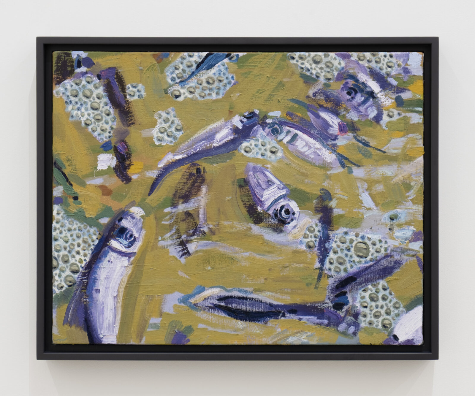Damian Moppett, Fish #8, 2025, oil on linen, 18 x 22 in. (45 x 55 cm)
