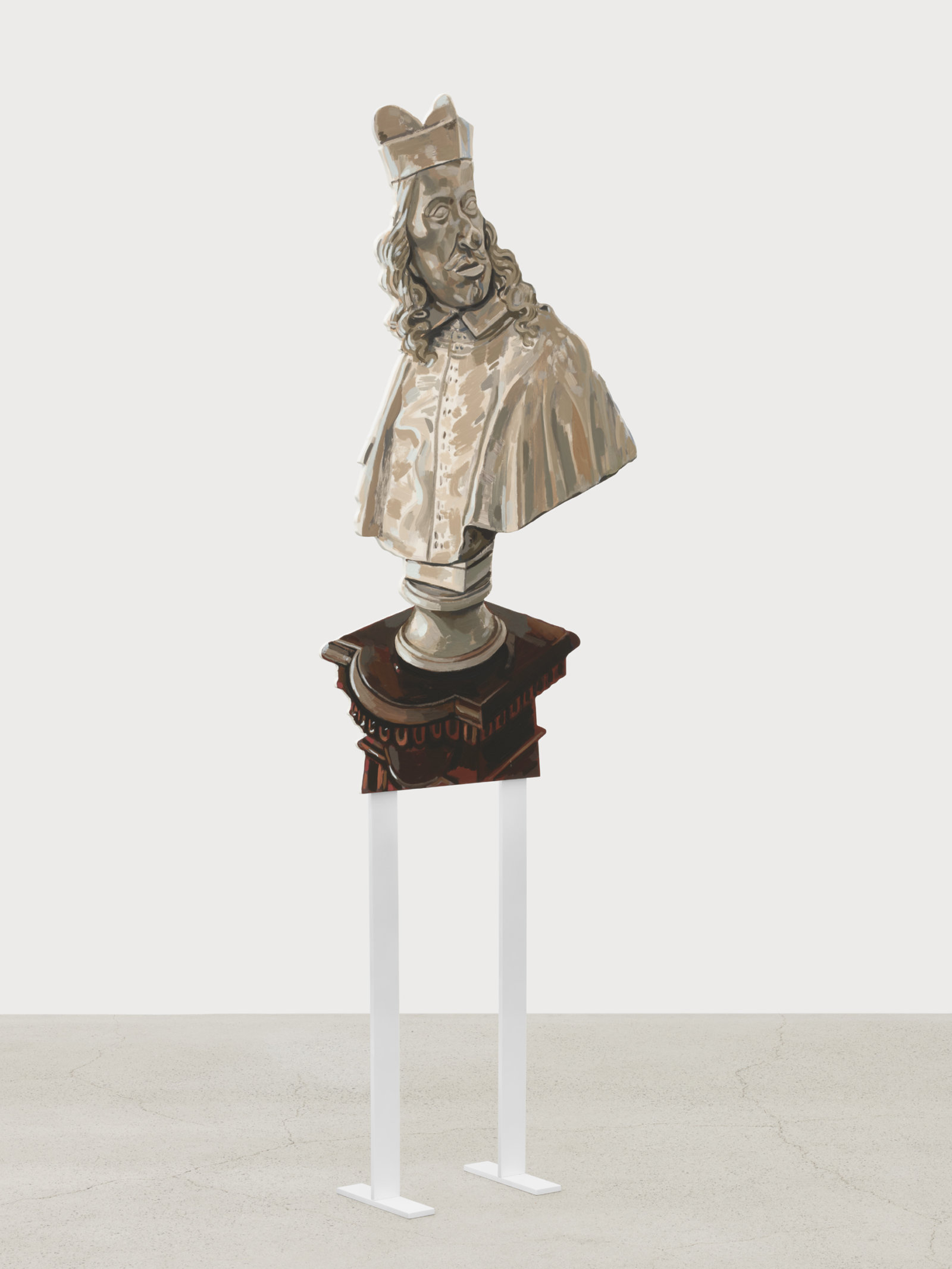 Damian Moppett, Leopoldo de’ Medici, 2023, oil and enamel on aluminum, 70 x 25 in. (177 x 64 cm)