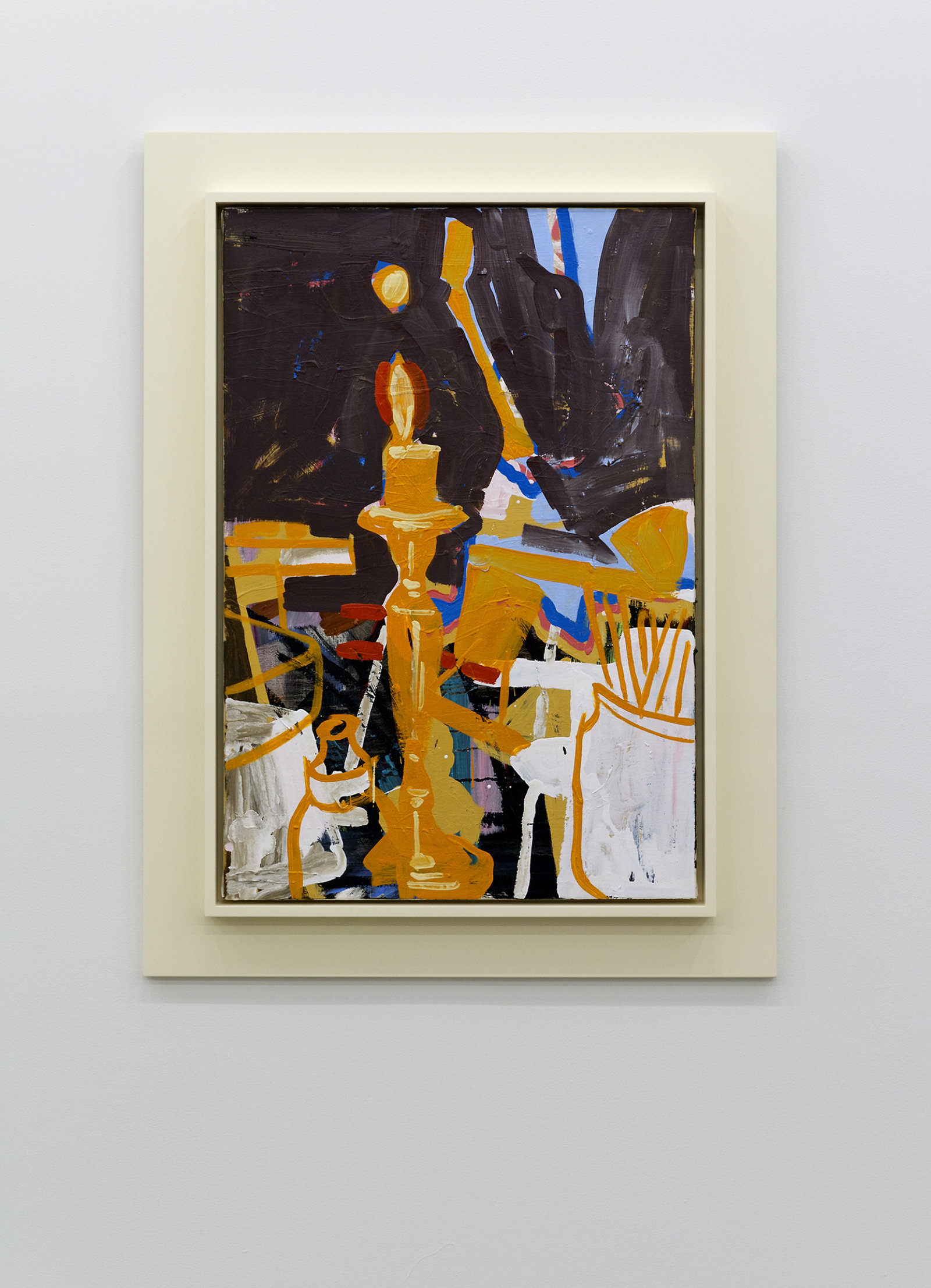 Damian Moppett, Orange Candle, 2010, oil and enamel on linen and wood frame, 40 x 30 in. (100 x 76 cm)