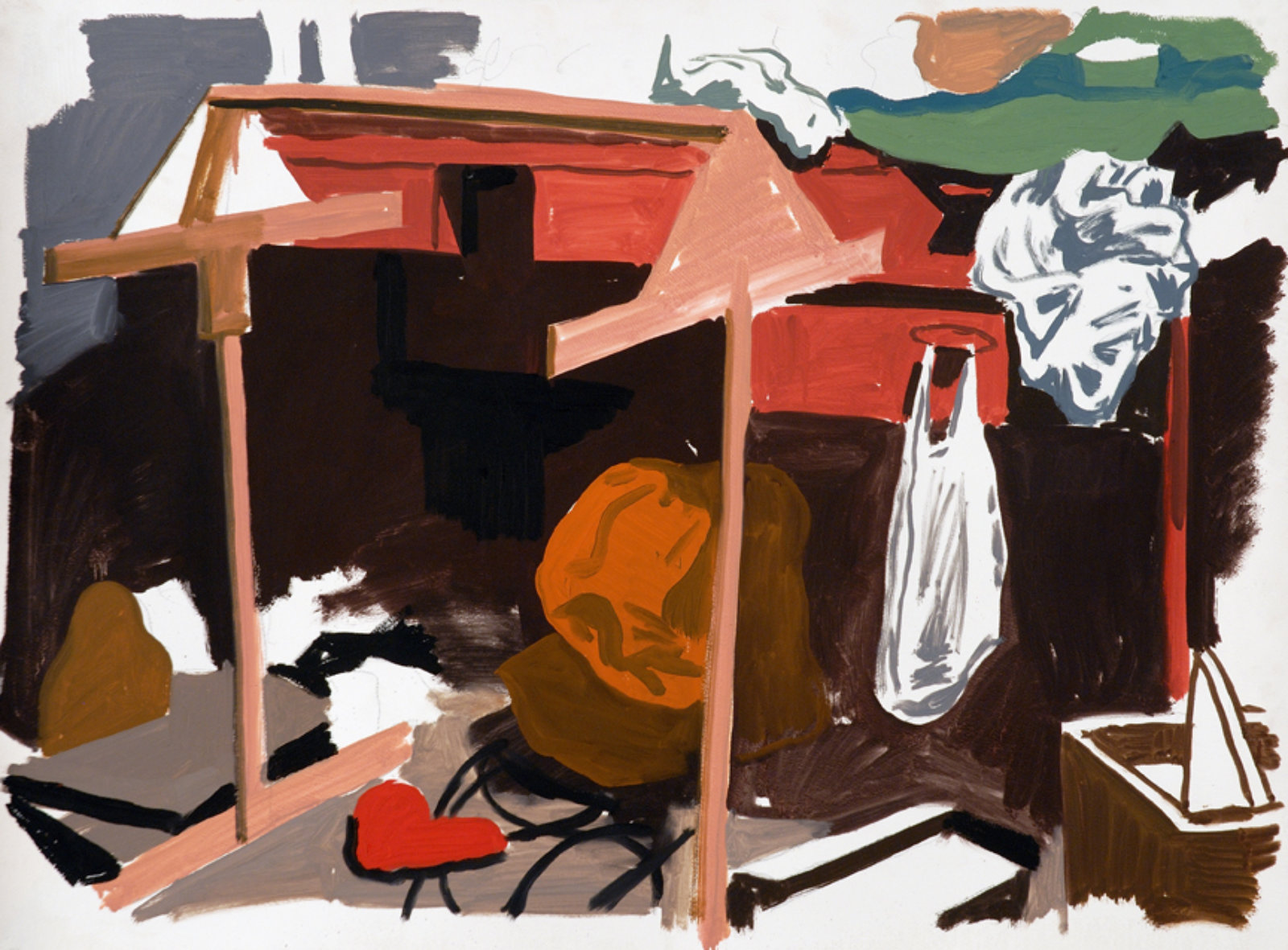 Damian Moppett, Studio, 2006, oil on paper, 29 x 37 in. (73 x 94 cm)