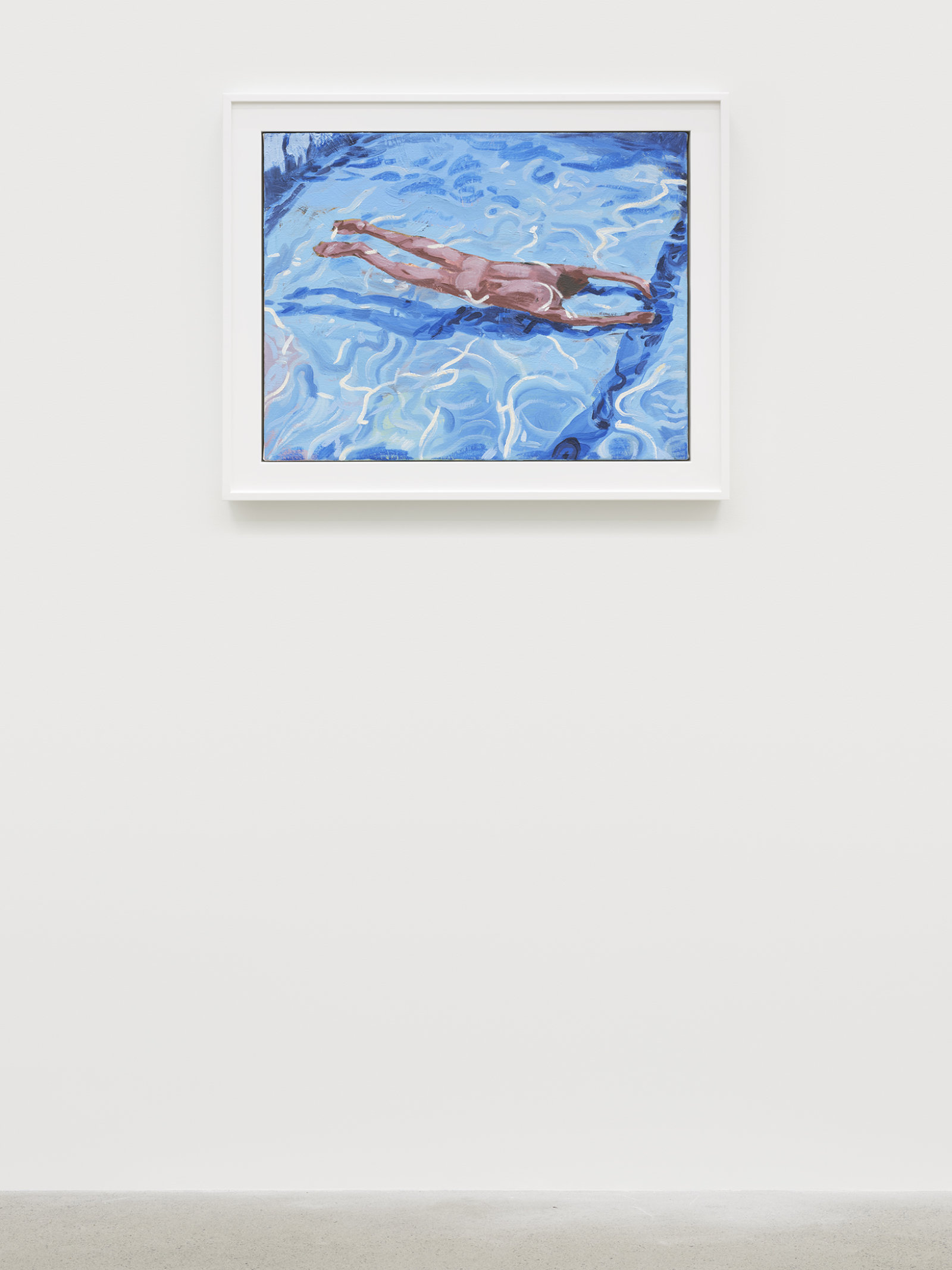 Damian Moppett, Untitled (Blue Pool), 2020, oil on canvas, 20 x 25 in. (51 x 64 cm)