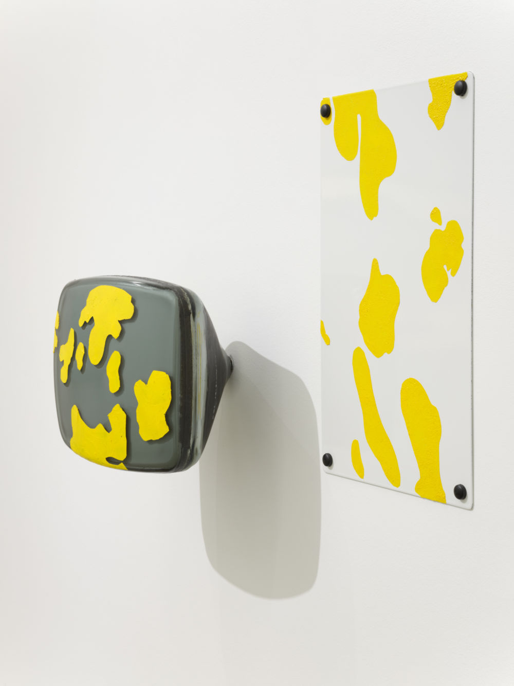 ​Jerry Pethick, Through the Trees (Walnut), 1994–95, enamelled steel, silicone, TV tube, aluminum, steel nails, 17 x 22 1/2 x 7 1/2 in. (43 x 57 x 19 cm) by 