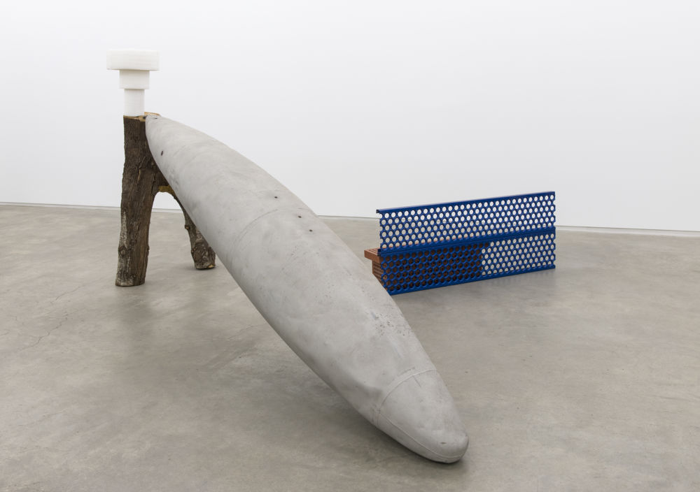 Jerry Pethick, ​Trough​, 2001, wood, plastic, clay, anodized aluminum, sandblasted aluminum​, 70 x 134 x 120 in. (178 x 340 x 305 cm)​ by 