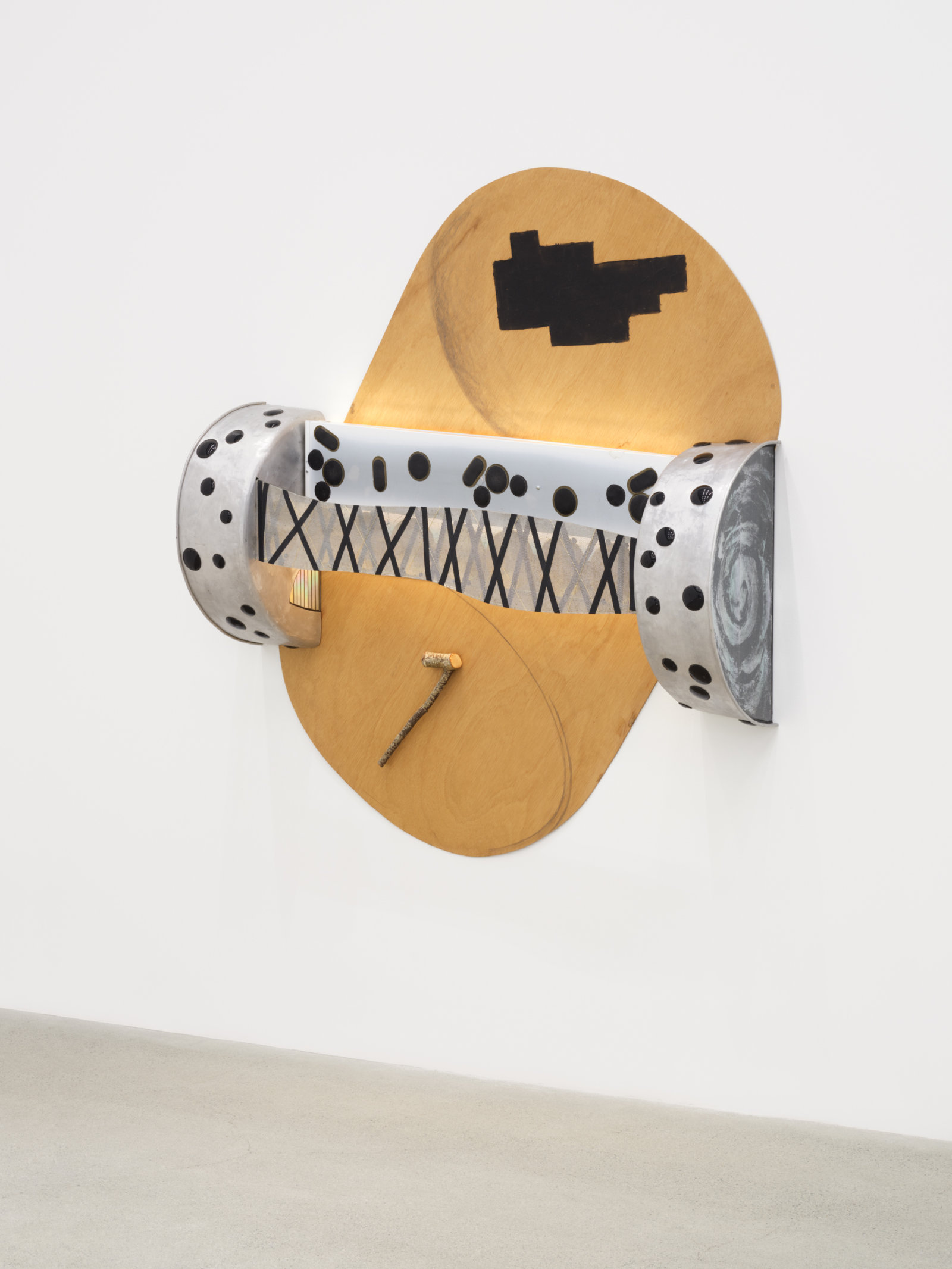 Jerry Pethick, Before The End, 1995, photo array, plywood, aluminum, wood, silicone, watch glasses, Fresnel lenses, glass, fluorescent fixture, butyrate, 74 x 68 x 14 in. (189 x 173 x 36 cm)