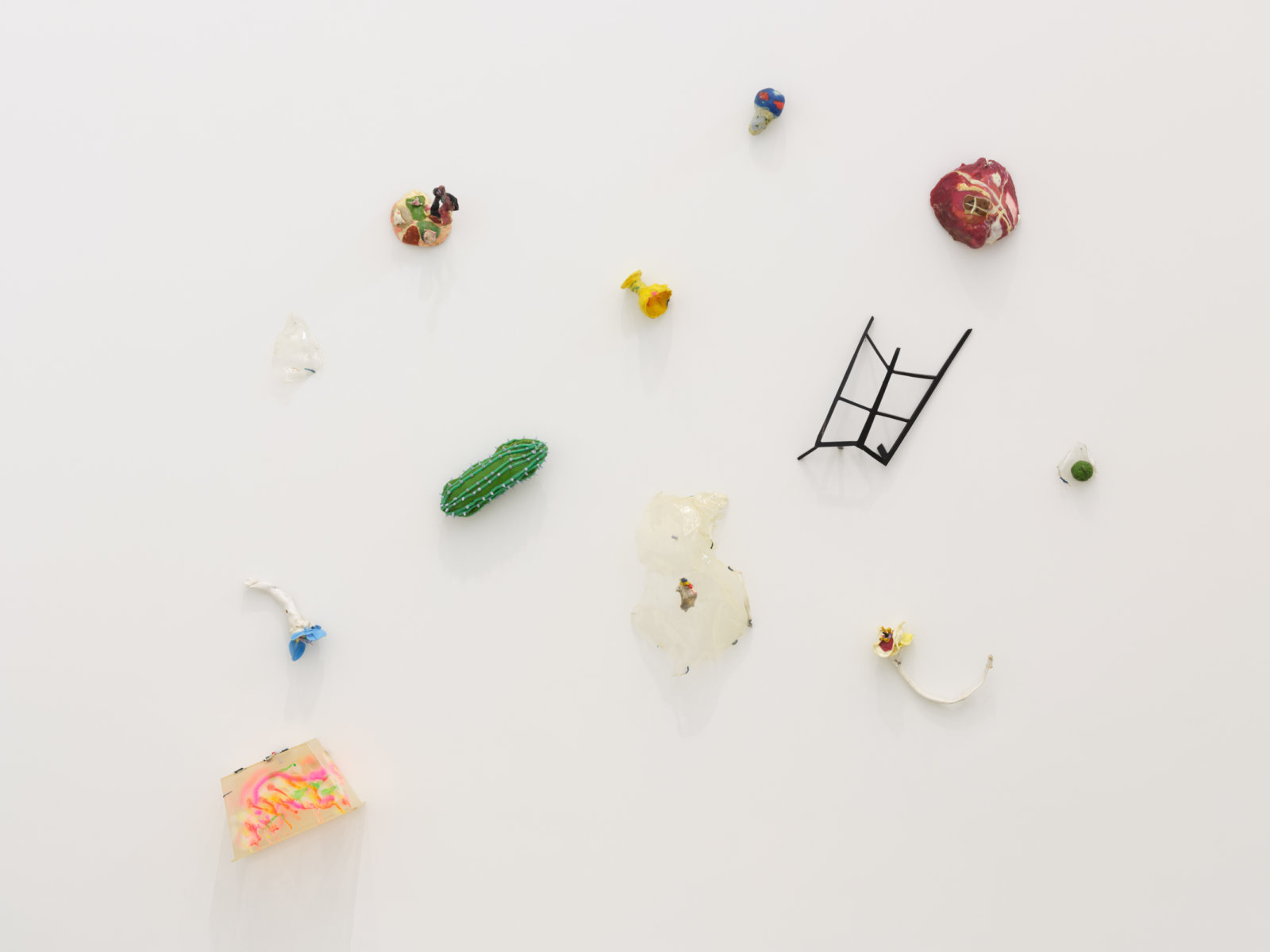 Jerry Pethick, Desert Flowers, Cactus and Skylight (exploded sculpture), 1965, mixed plastics, paint, 82 x 92 x 7 in. (208 x 235 x 18 cm)