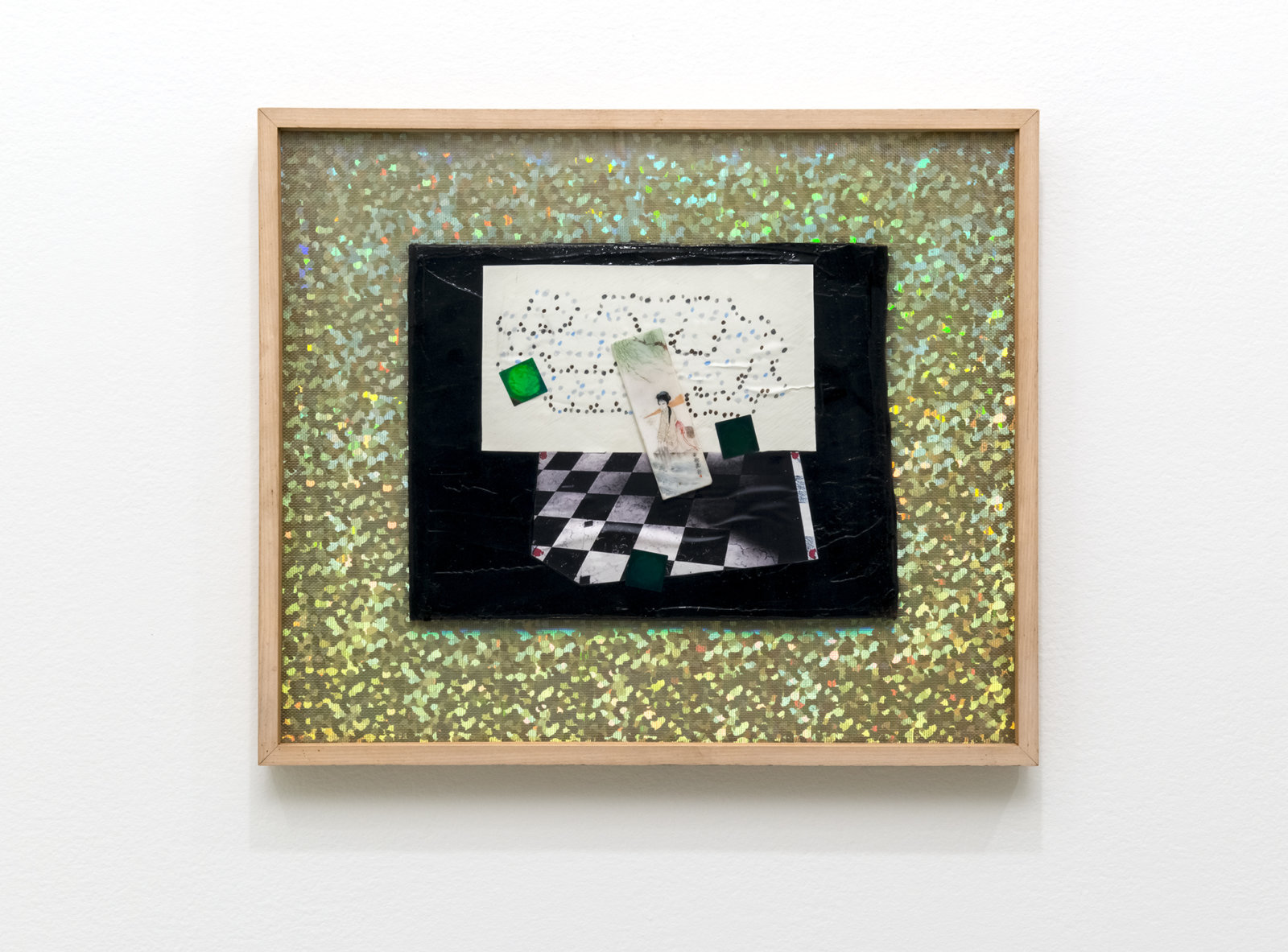 Jerry Pethick, Duchamp Theatre, 2000–2002, collage elements, drawing, found objects, silver diffraction grating, silicone, dimensions variable