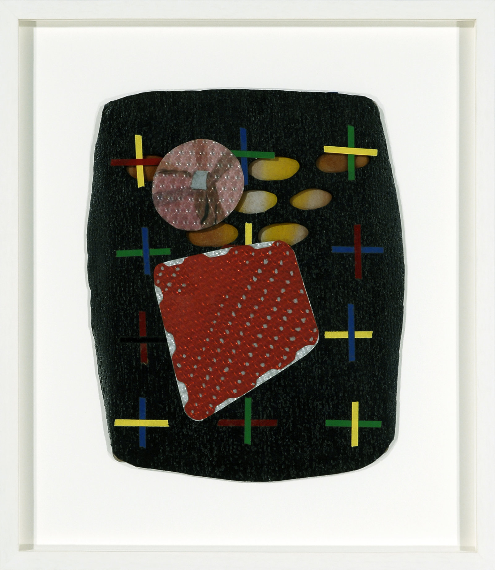 Jerry Pethick, Lenticular Register, 1973, rubber, tile, tape, rolux, 22 x 20 in. (57 x 50 cm)