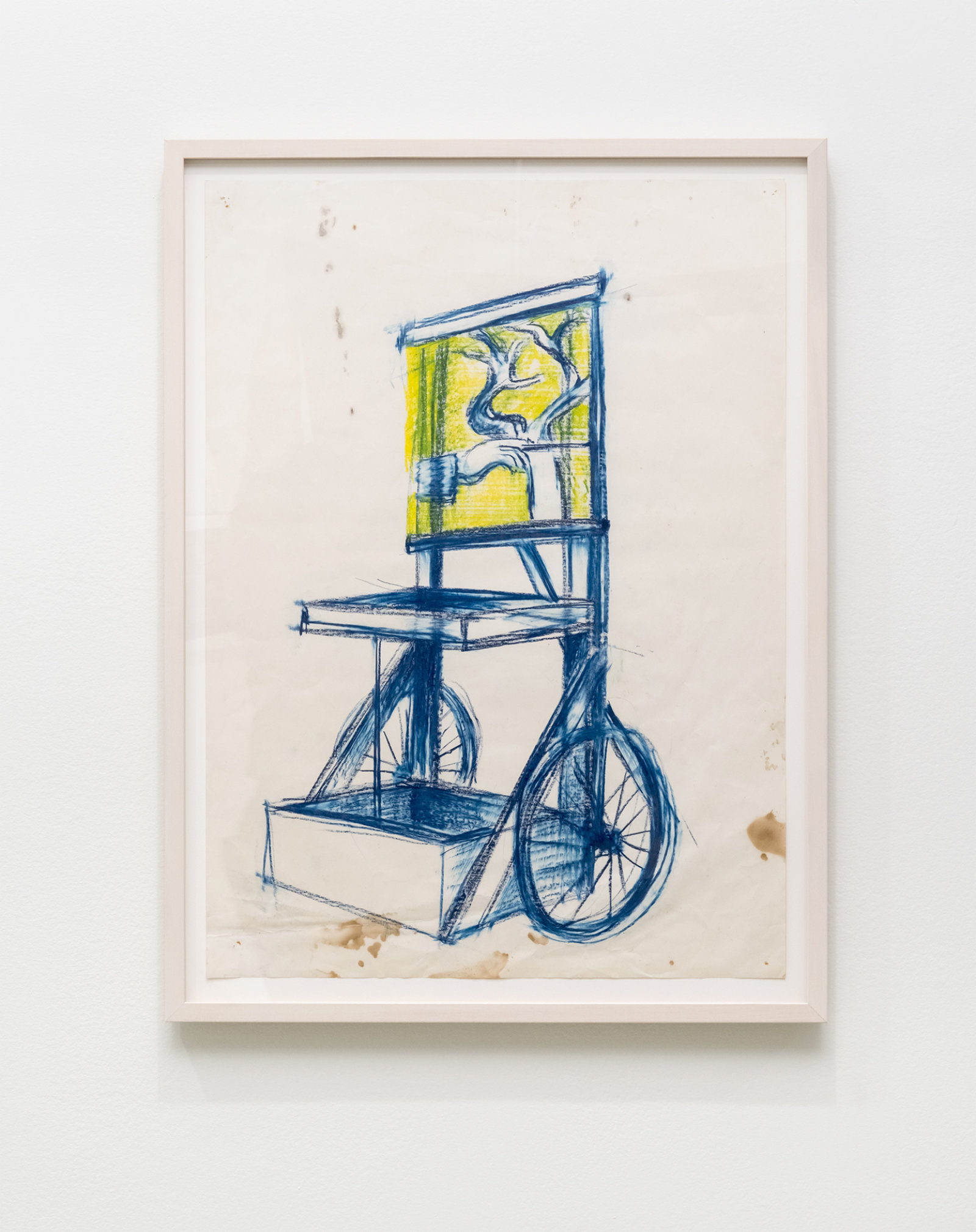 Jerry Pethick, Pissaro’s Easel Contraption, 1984, pastel on paper, dimensions variable