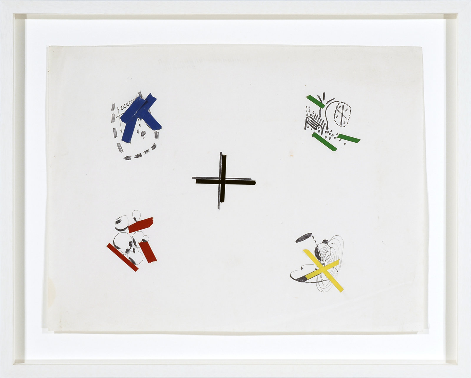 Jerry Pethick, Quadrant Reverse, 1972, paper, tape, ink, 21 x 27 in. (53 x 67 cm)