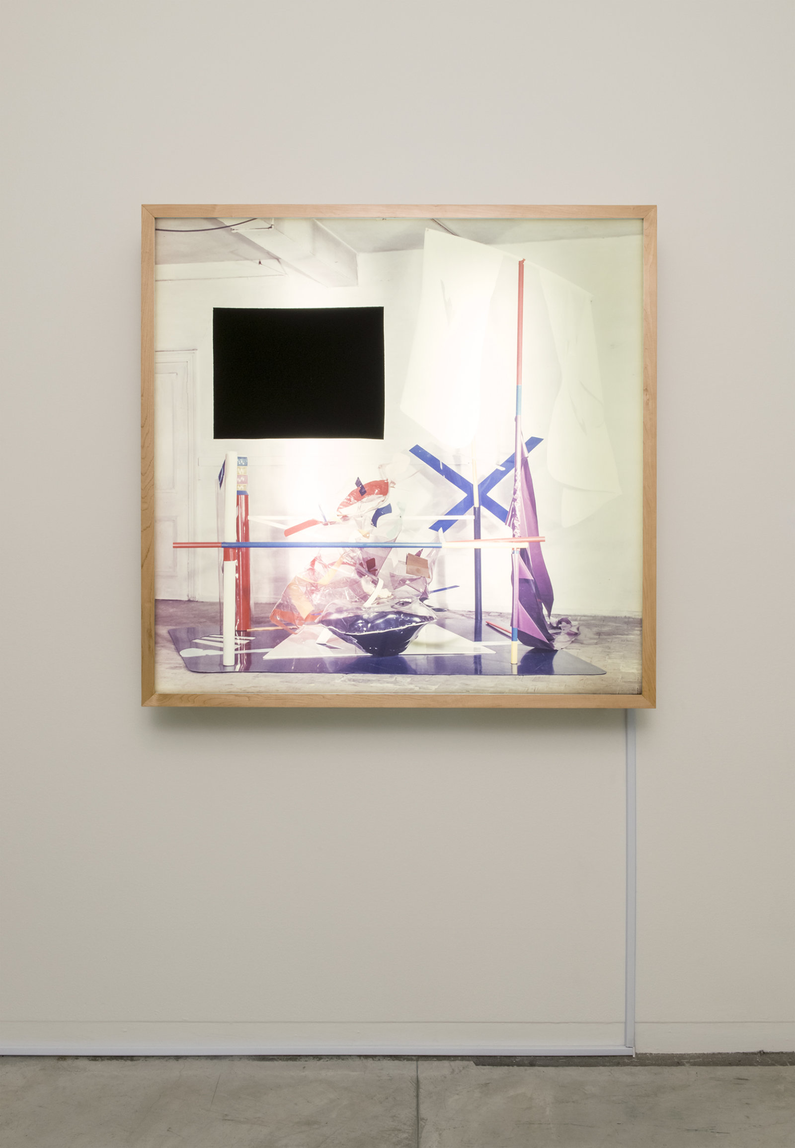 Jerry Pethick, Raft, Offering and Surround, 1968, transparency in lightbox, dimensions variable