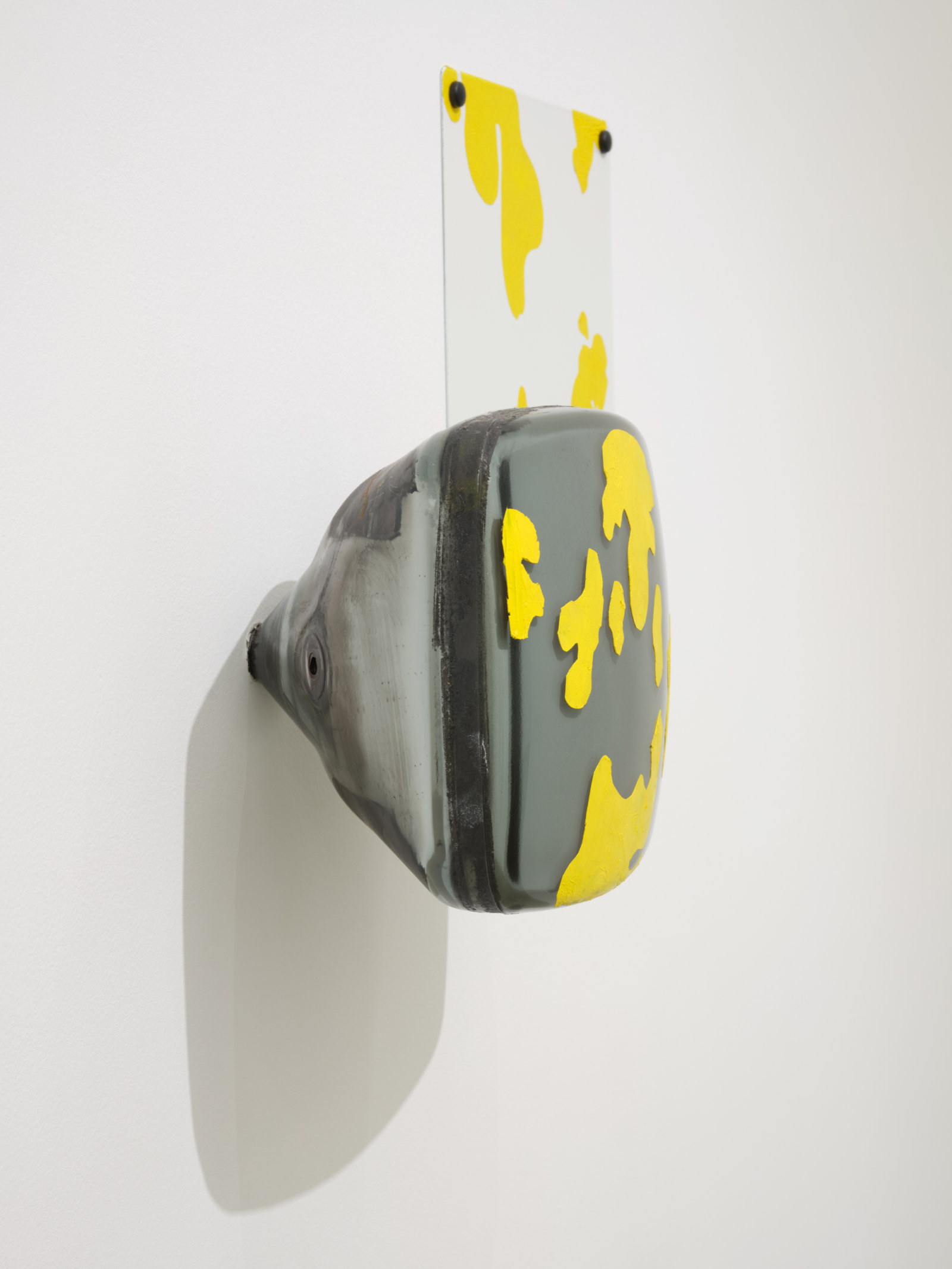 Jerry Pethick, Through the Trees (Walnut) (detail), 1994–1995, enamelled steel, silicone, TV tube, aluminum, steel nails, 18 x 27 x 28 in. (46 x 69 x 71 cm)