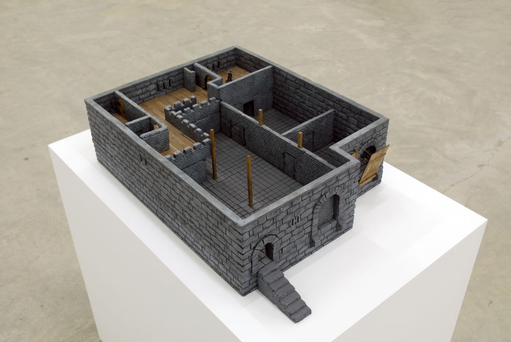 Kevin Schmidt, Dungeon Crawl, 2006, foam, balsa wood, plaster and paint, 12 x 17 x 24 in. (31 x 43 x 61 cm) by 