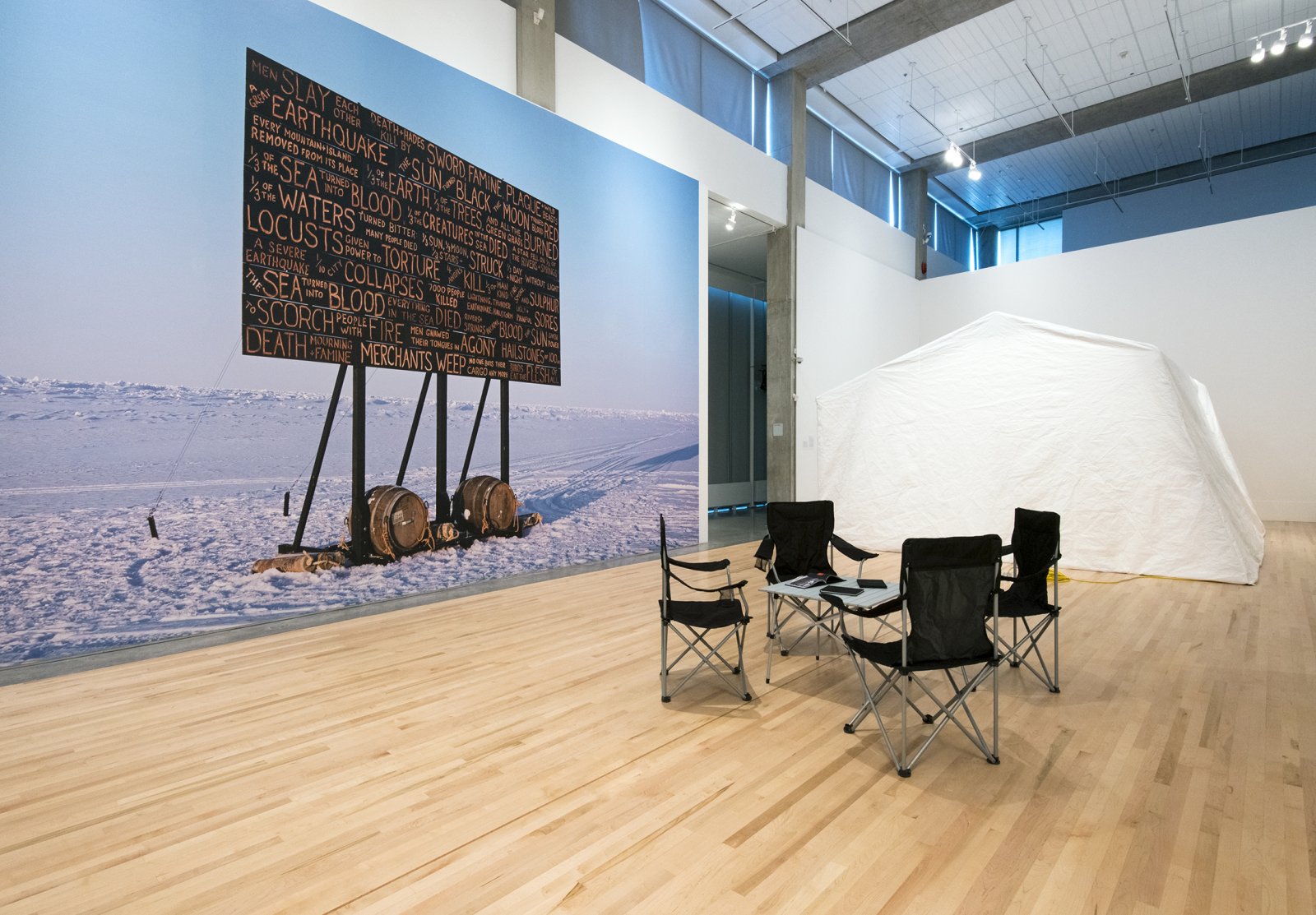 Kevin Schmidt, A Sign in the Northwest Passage (Billboard Mural), 2011, digital photo, dimensions variable. Installation view, The Commons, Kamloops Art Gallery, Kamloops, Canada, 2015