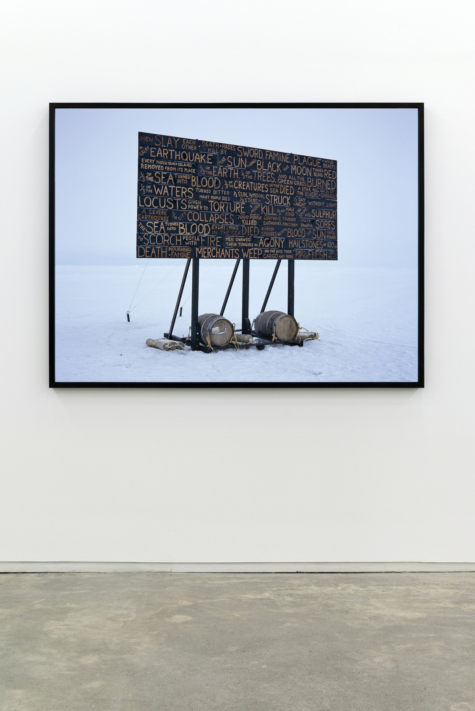 Kevin Schmidt, A Sign in the Northwest Passage (Museum Photograph), 2010, c-print, cedar frame, 64 x 49 in. (163 x 124 cm)