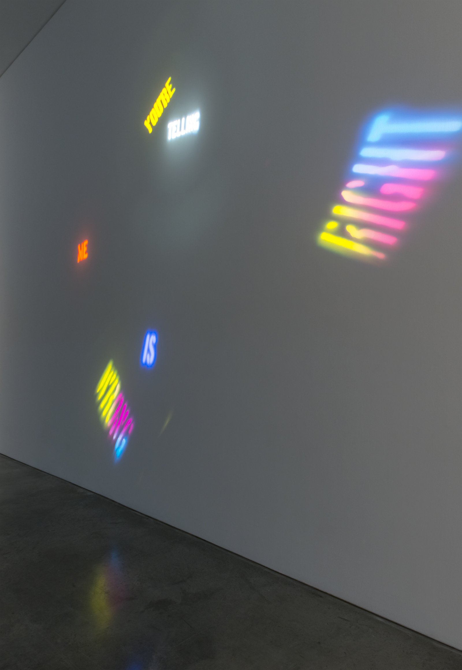 Kevin Schmidt, Angel of Light, 2010, custom gobos, 10 scanner lighting fixtures, maxmsp program, dimensions variable. Installation view, The Commons, Kamloops Art Gallery, Kamloops, Canada, 2015