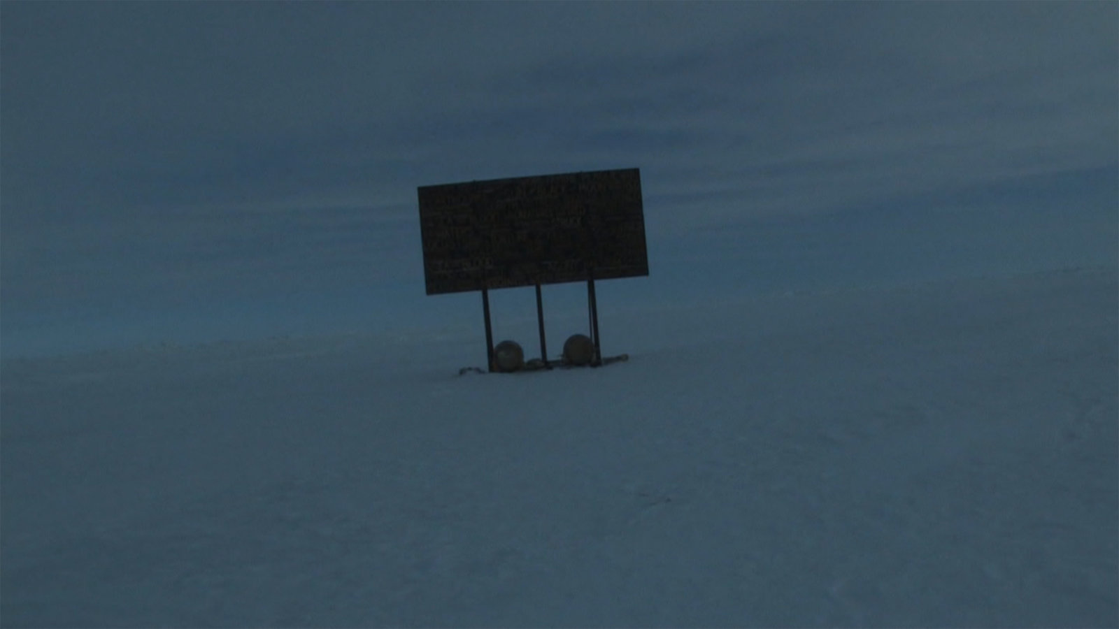 Kevin Schmidt, A Sign in the Northwest Passage (Video) (still), 2012, HD video, 12 minutes, 30 seconds