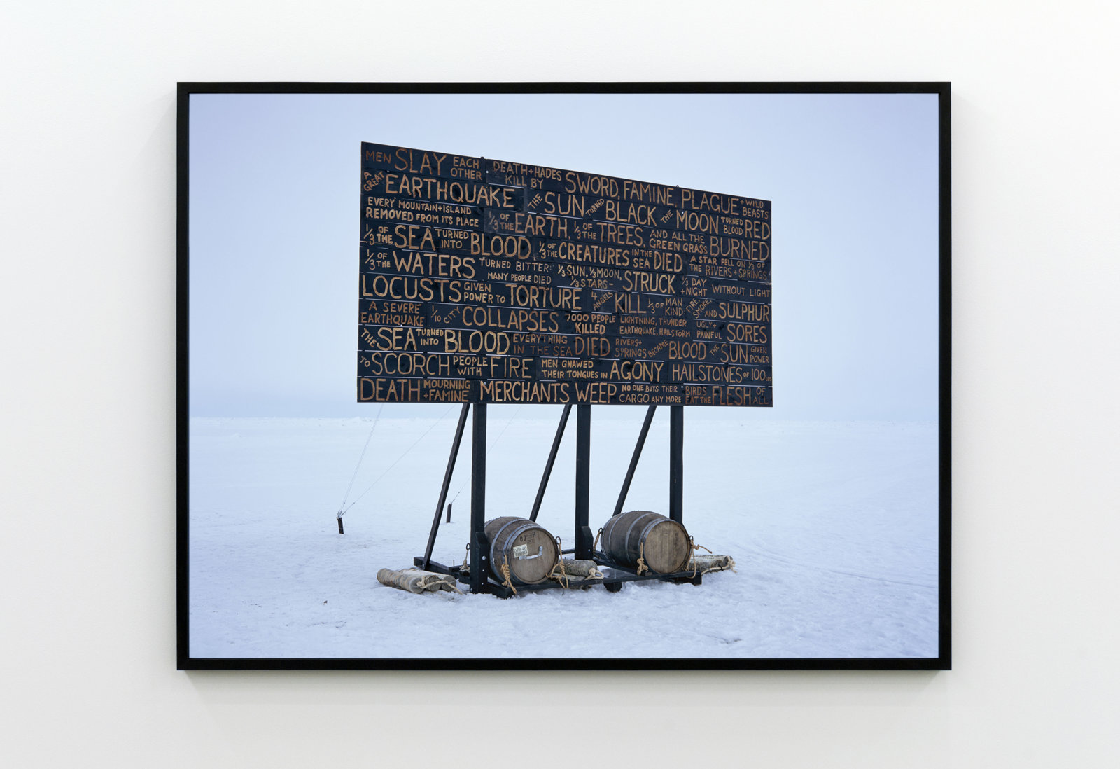 Kevin Schmidt, A Sign in the Northwest Passage (Museum Photograph), 2010, c-print, cedar frame, 64 x 49 in. (163 x 124 cm)
