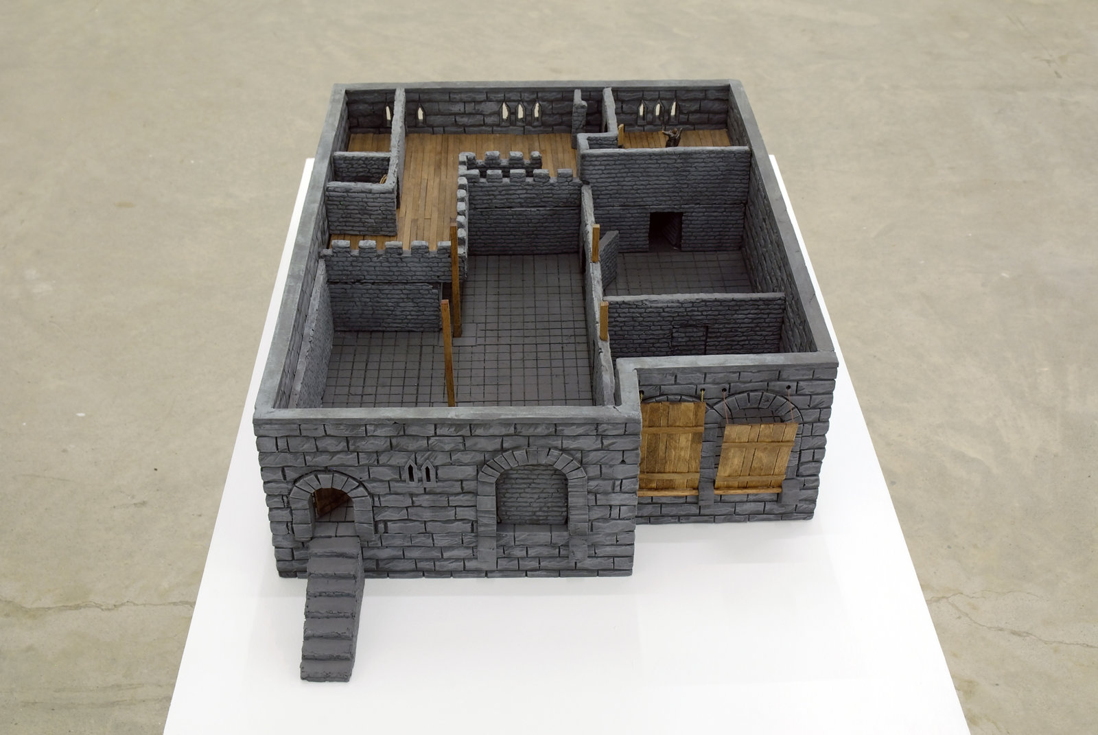 Kevin Schmidt, Dungeon Crawl, 2006, foam, balsa wood, plaster and paint, 12 x 17 x 24 in. (31 x 43 x 61 cm)