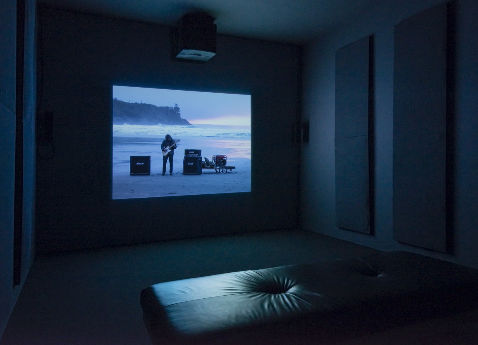 Kevin Schmidt, Long Beach Led Zep, 2002, single channel video from DVD, 9 minutes, 12 seconds looped. Installation view, The Commons, Kamloops Art Gallery, Kamloops, Canada, 2015