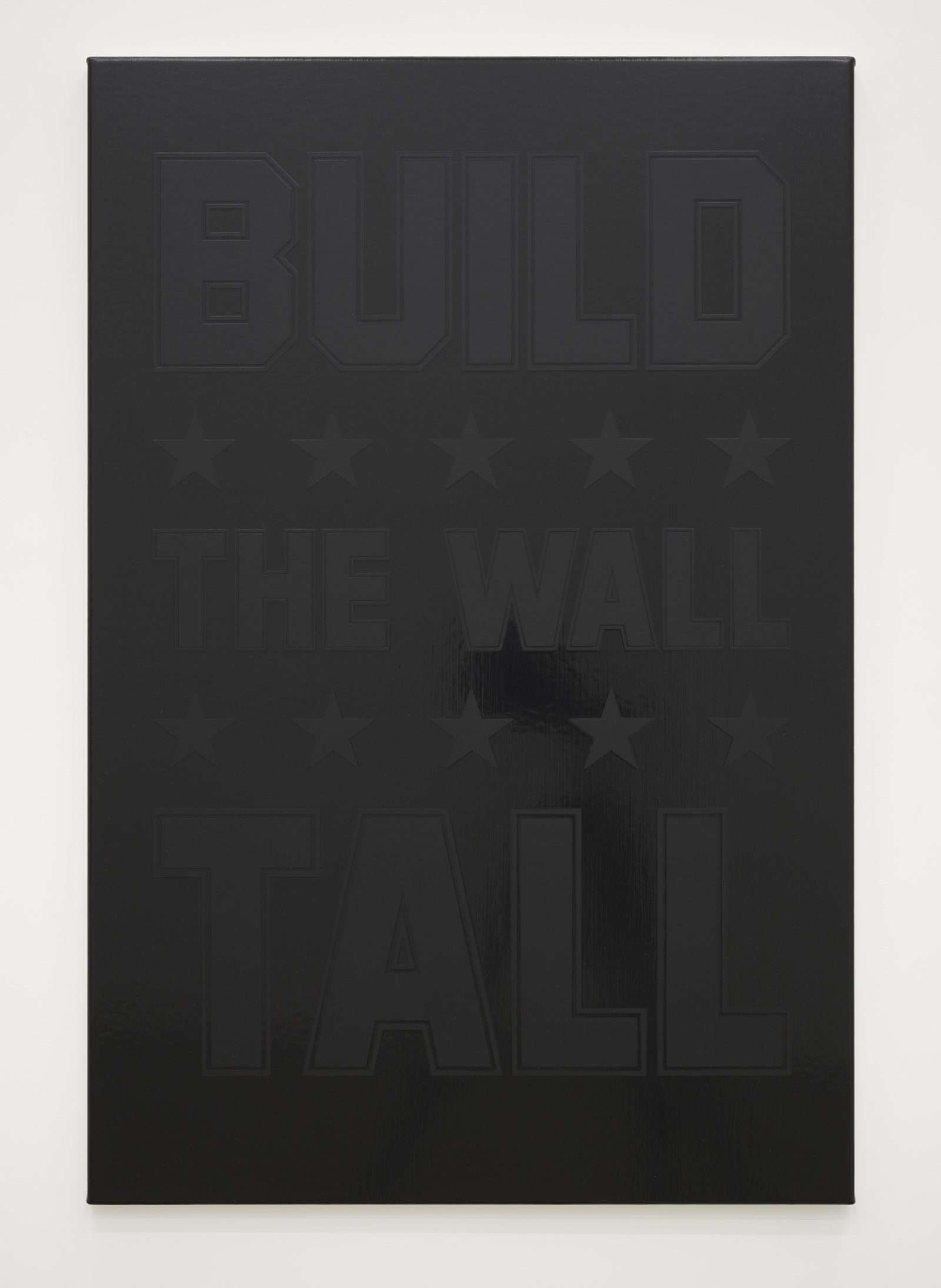 Ron Terada, Build The Wall Tall, 2023, acrylic on canvas, 36 x 24 in. (91 x 61 cm)