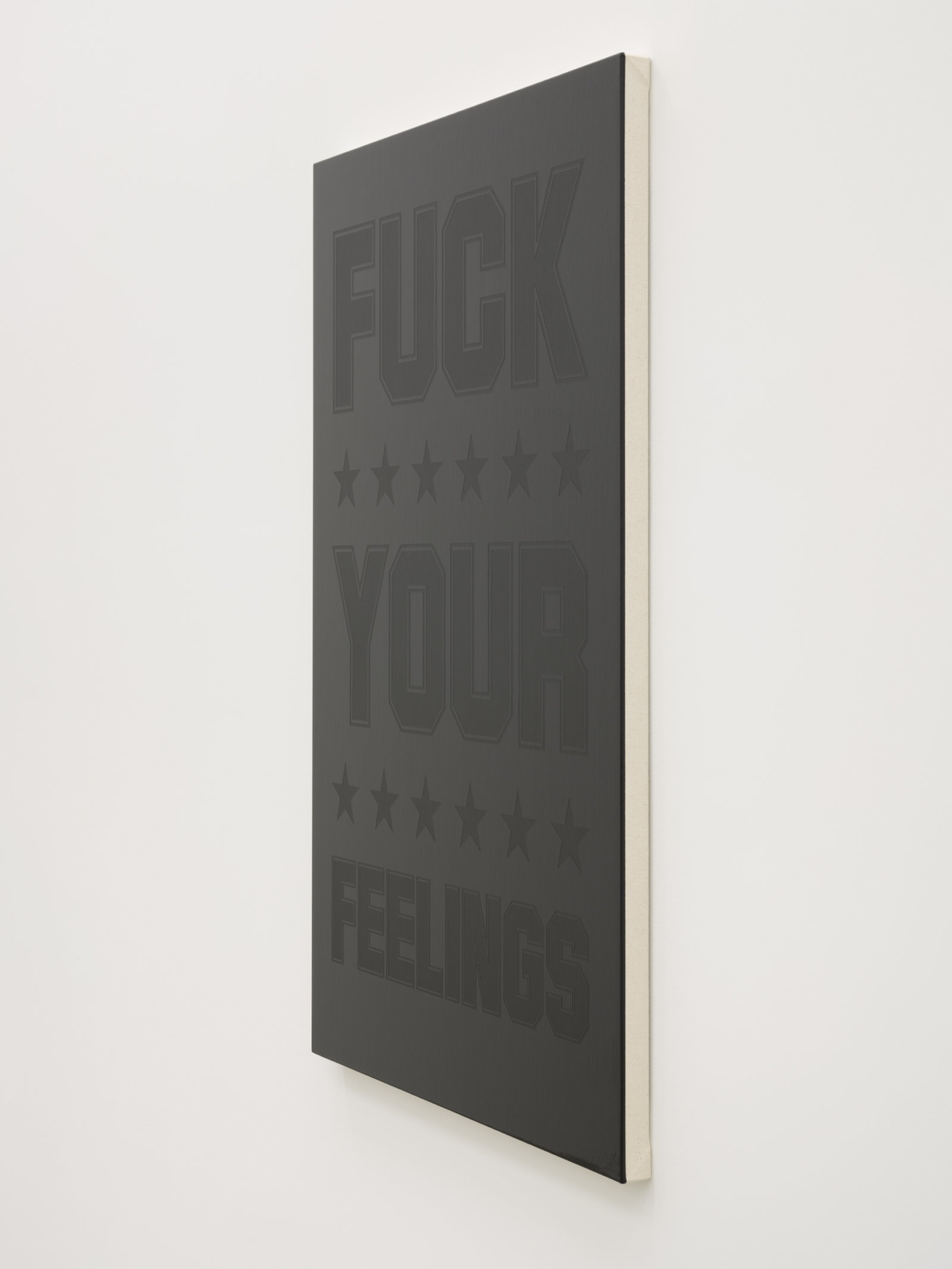 Ron Terada, Fuck Your Feelings, 2023, acrylic on canvas, 48 x 32 in. (122 x 81 cm)