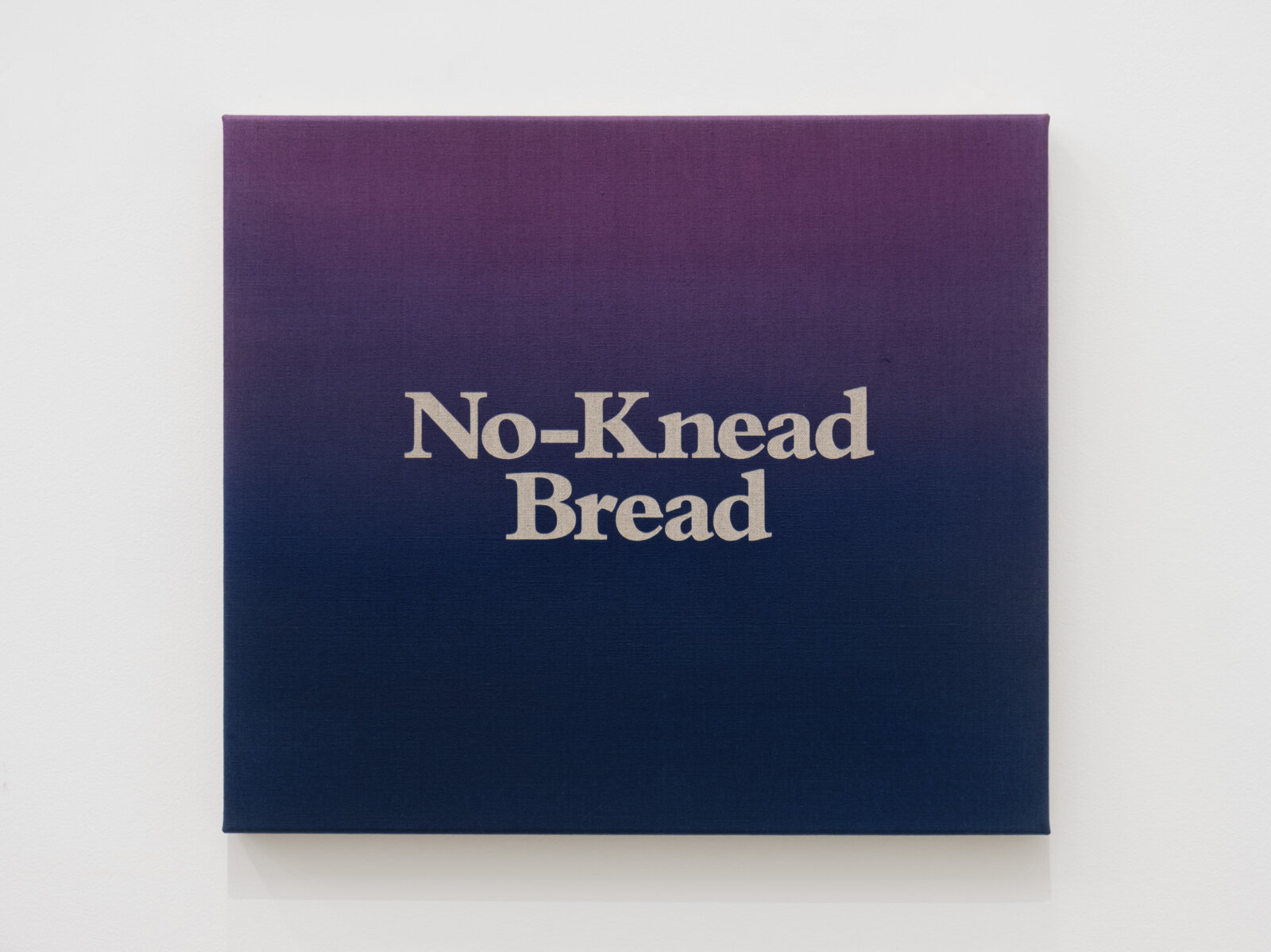 Ron Terada, No-Knead Bread, 2024, acrylic on linen, 14 x 16 in. (36 x 41 cm)
