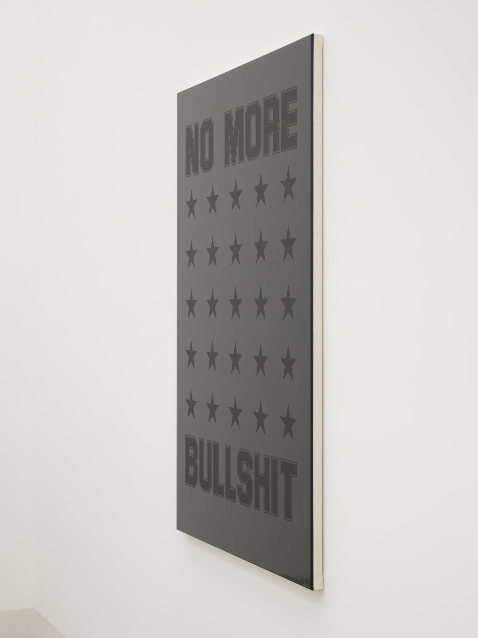 Ron Terada, No More Bullshit, 2023, acrylic on canvas, 48 x 32 in. (122 x 81 cm)