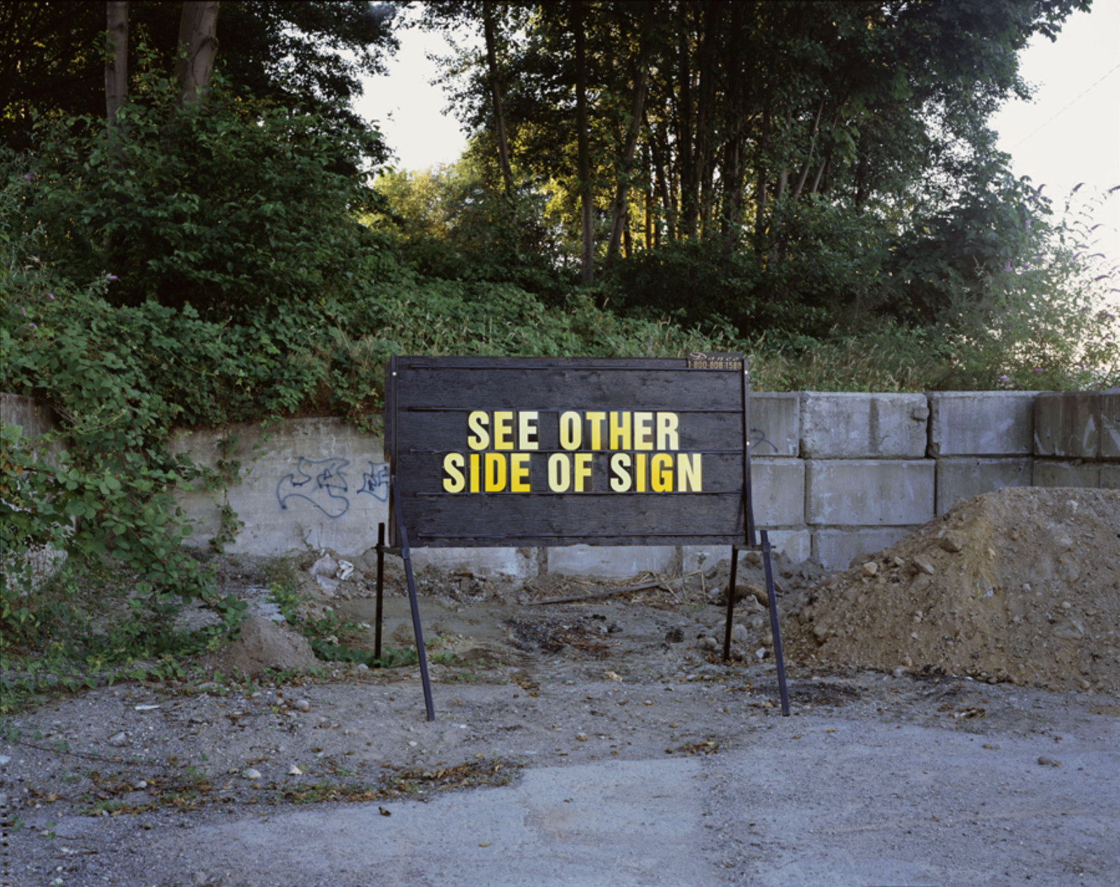 Ron Terada, See Other Side of Sign, 2006, pigment ink print, 44 x 55 in. (112 x 140 cm)