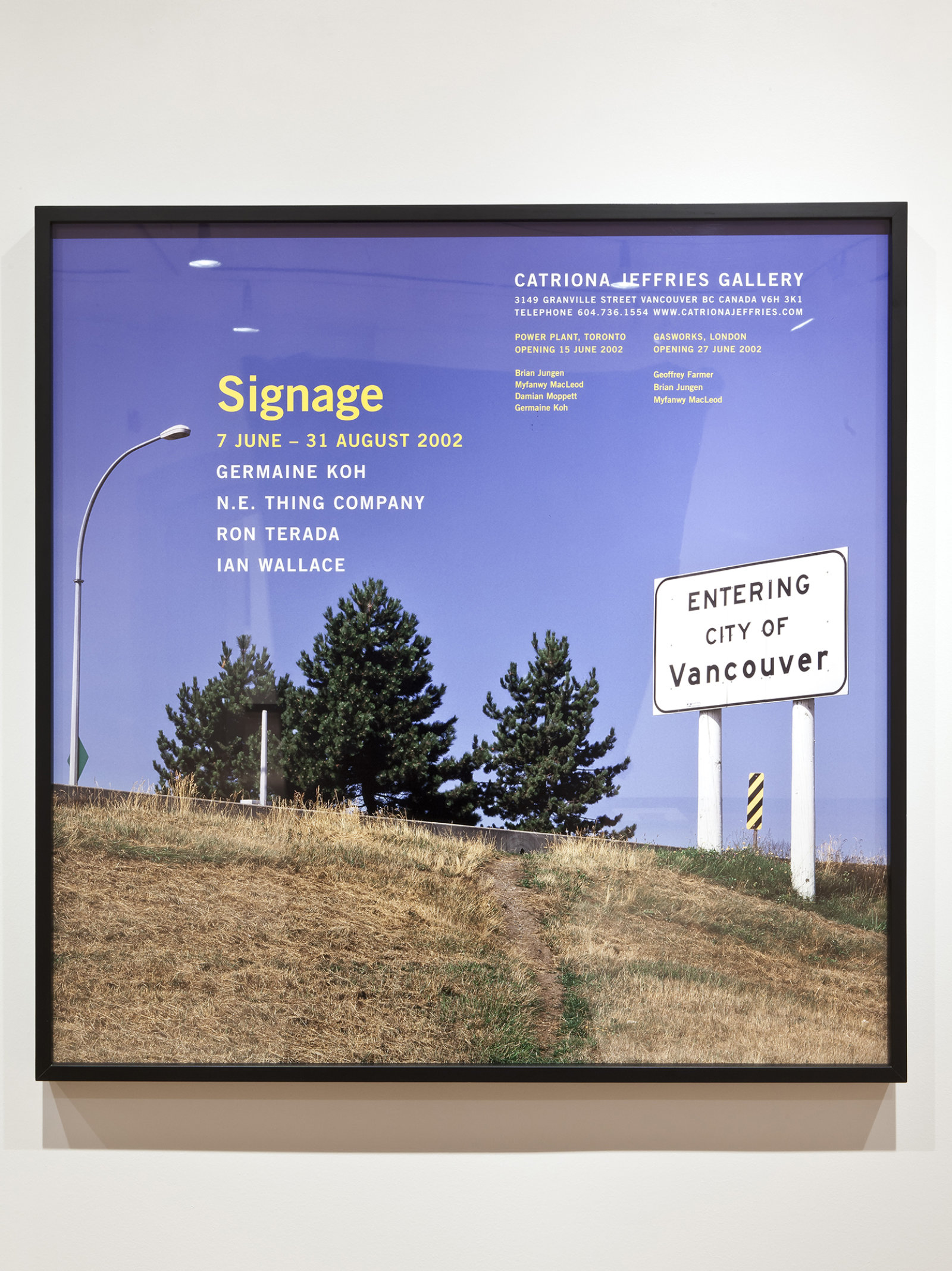 Ron Terada, Signage, 2002, colour lightjet photograph, 43 x 43 in. (109 x 109 cm)