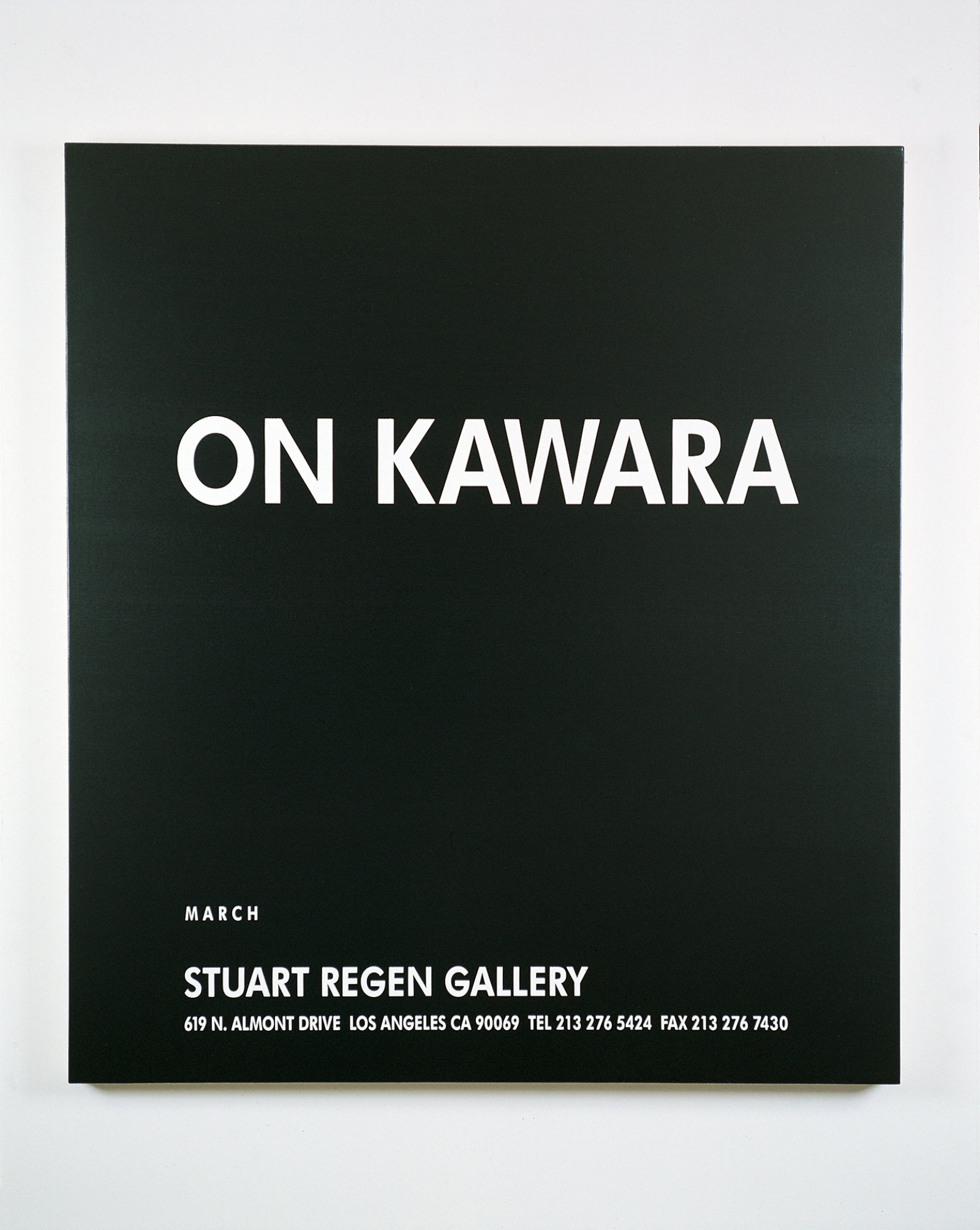 Ron Terada, Untitled (Ad Painting: On Kawara), 1996, acrylic on canvas, 40 x 37 in. (102 x 94 cm)